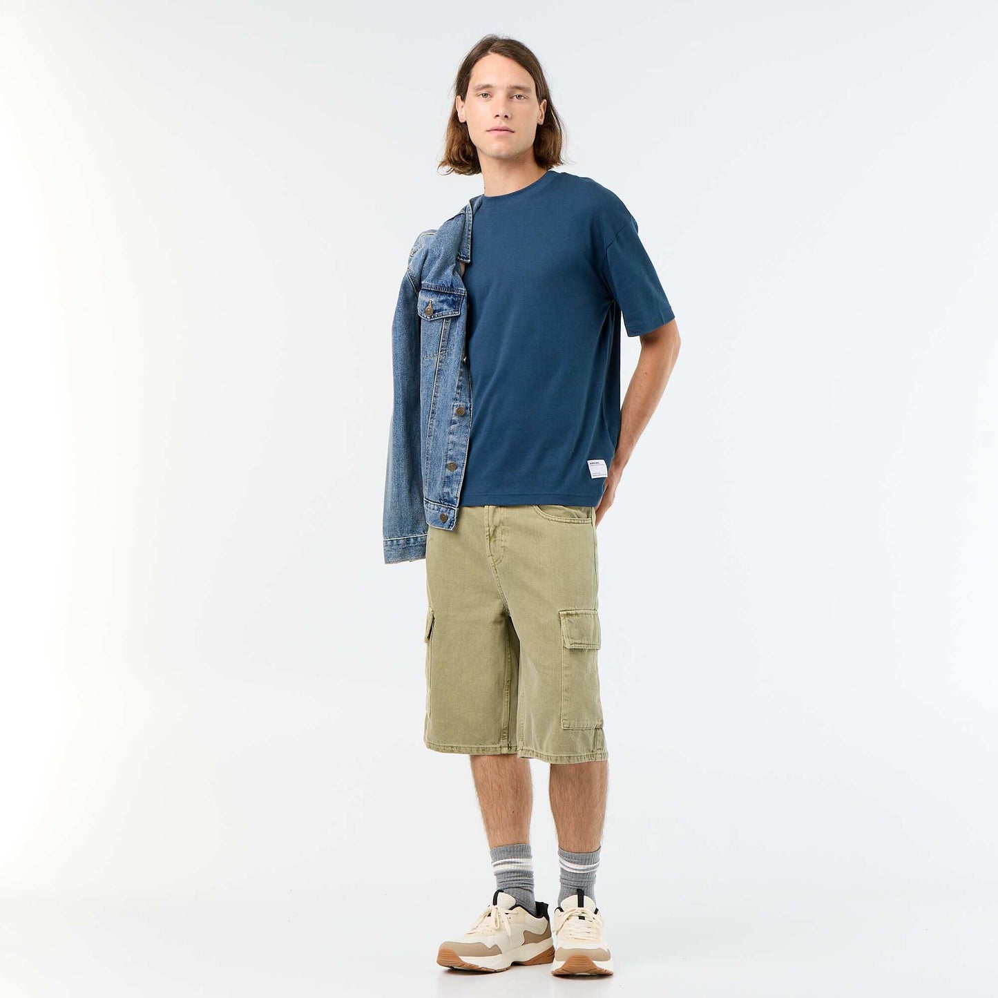 Plain multi-pocket shorts KHAKI