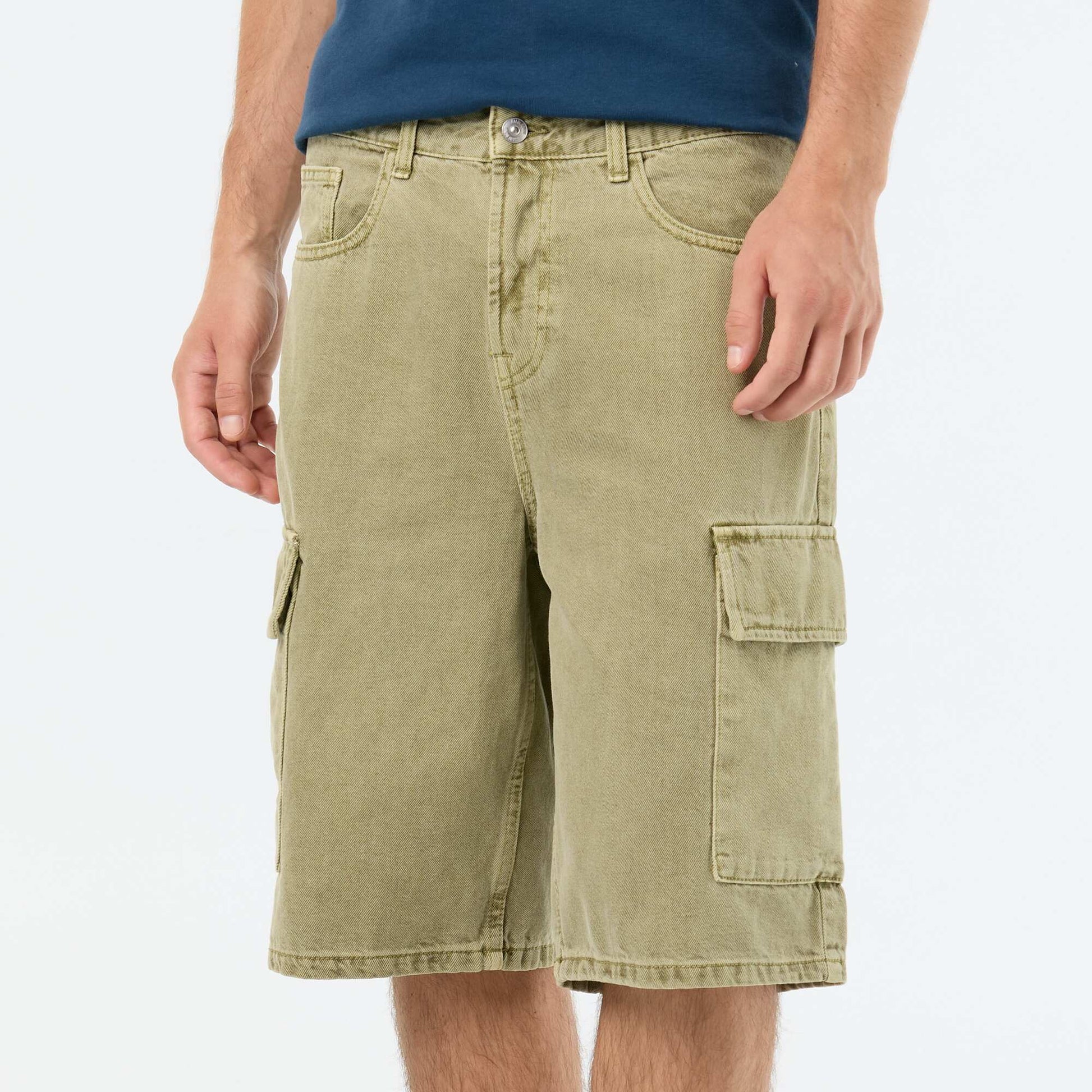 Plain multi-pocket shorts KHAKI