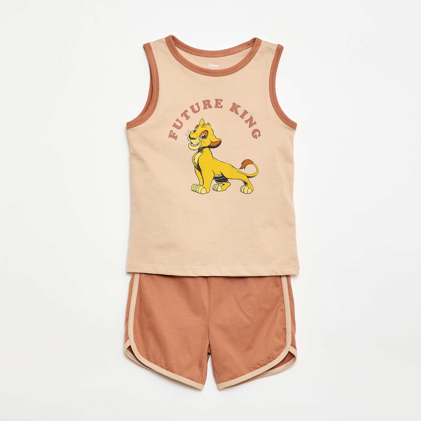 Disney 'The Lion King' T-shirt + Shorts Pajama Set - 2 Pieces BEIGE