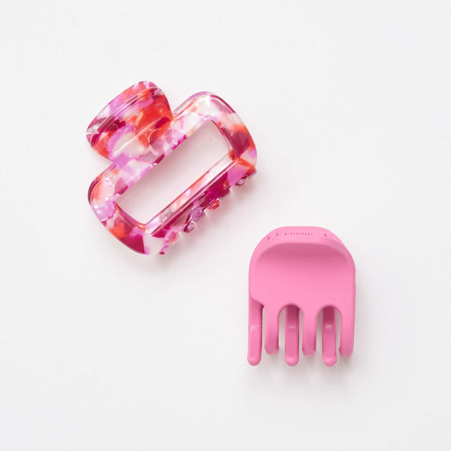 Set of 2 Fancy Claw Clips PINK