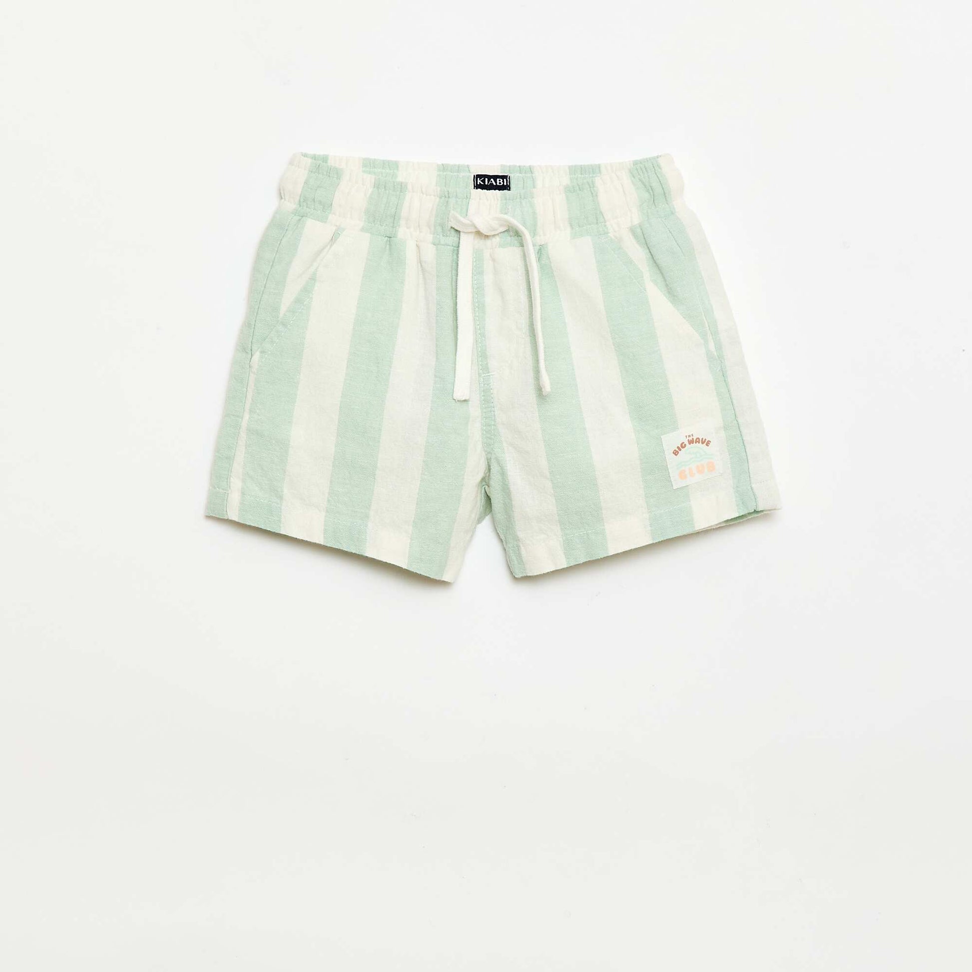 Cotton and Linen Shorts GREEN