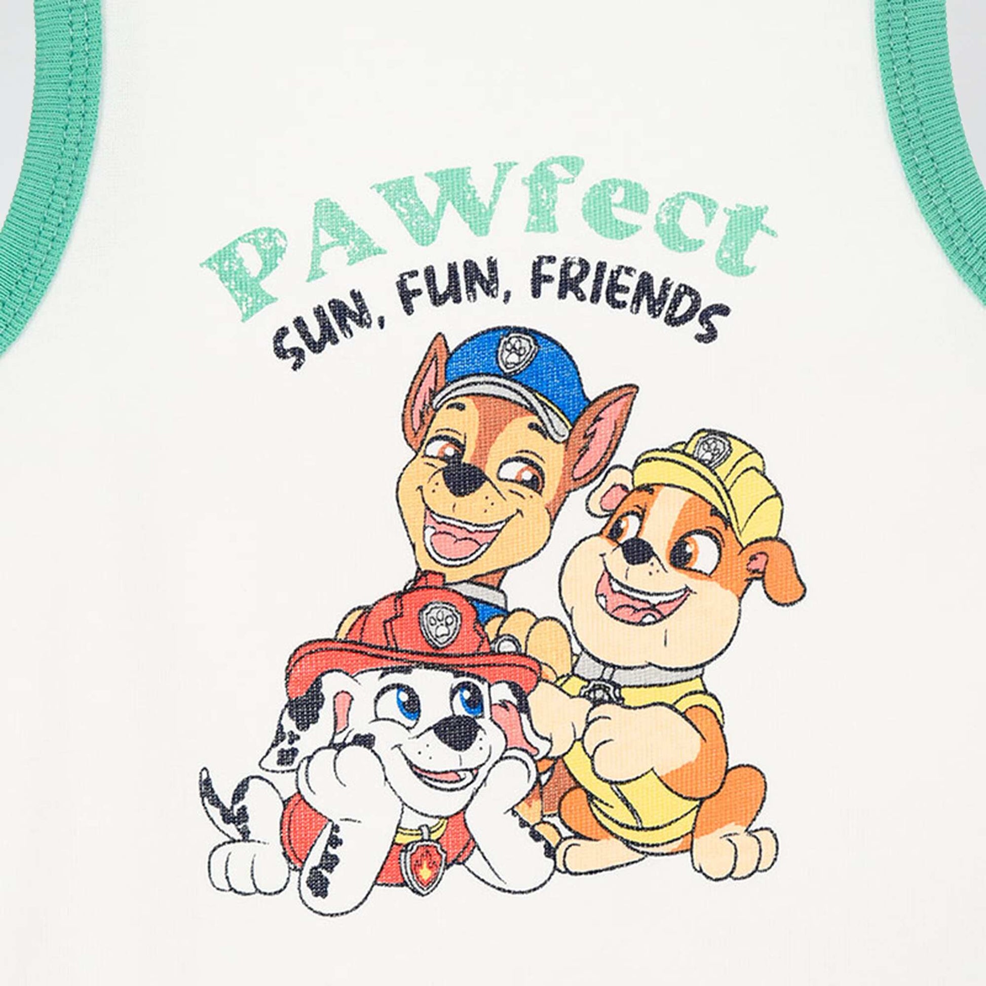 2-Pack 'Paw Patrol' Sleeveless Cotton Bodysuits GREEN