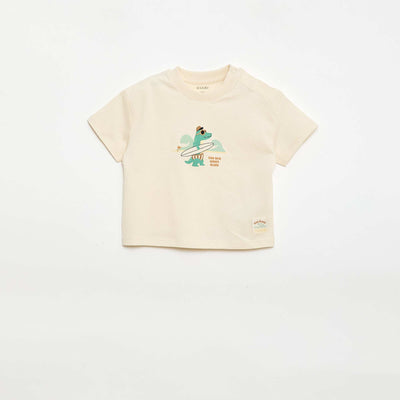 Printed Short-Sleeved T-Shirt WHITE