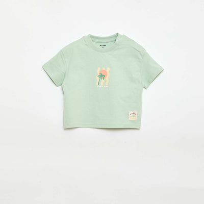 Printed Short-Sleeved T-Shirt GREEN