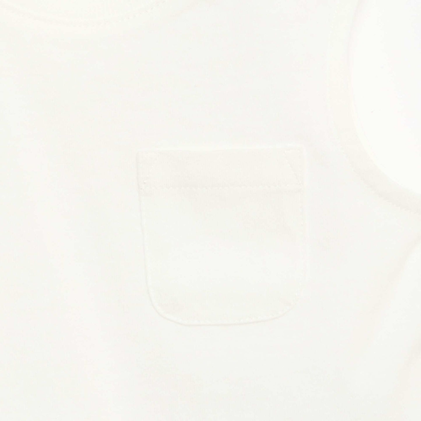Cotton Jersey Tank Top with Chest Pocket WHITE
