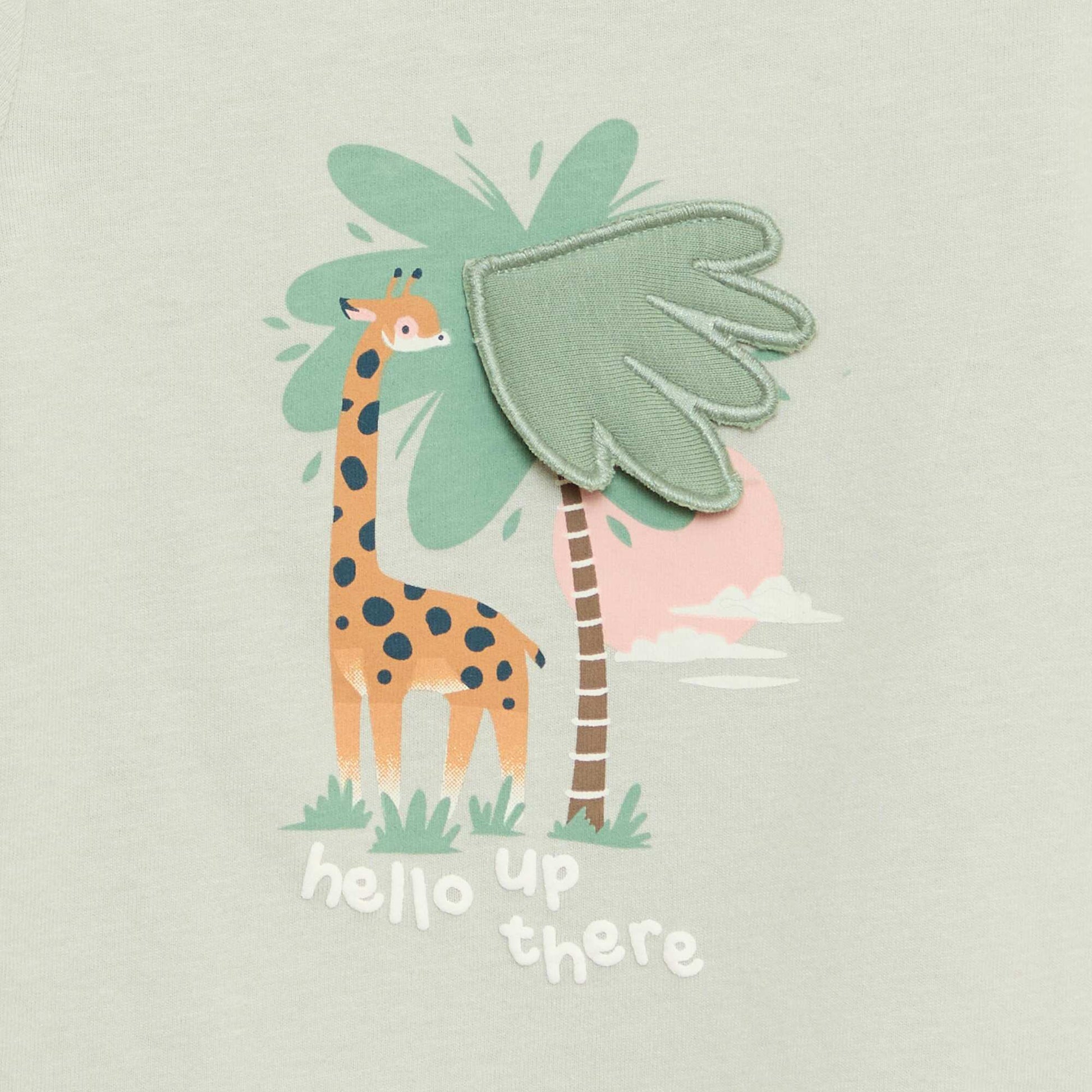 T-shirt with animated print GREEN