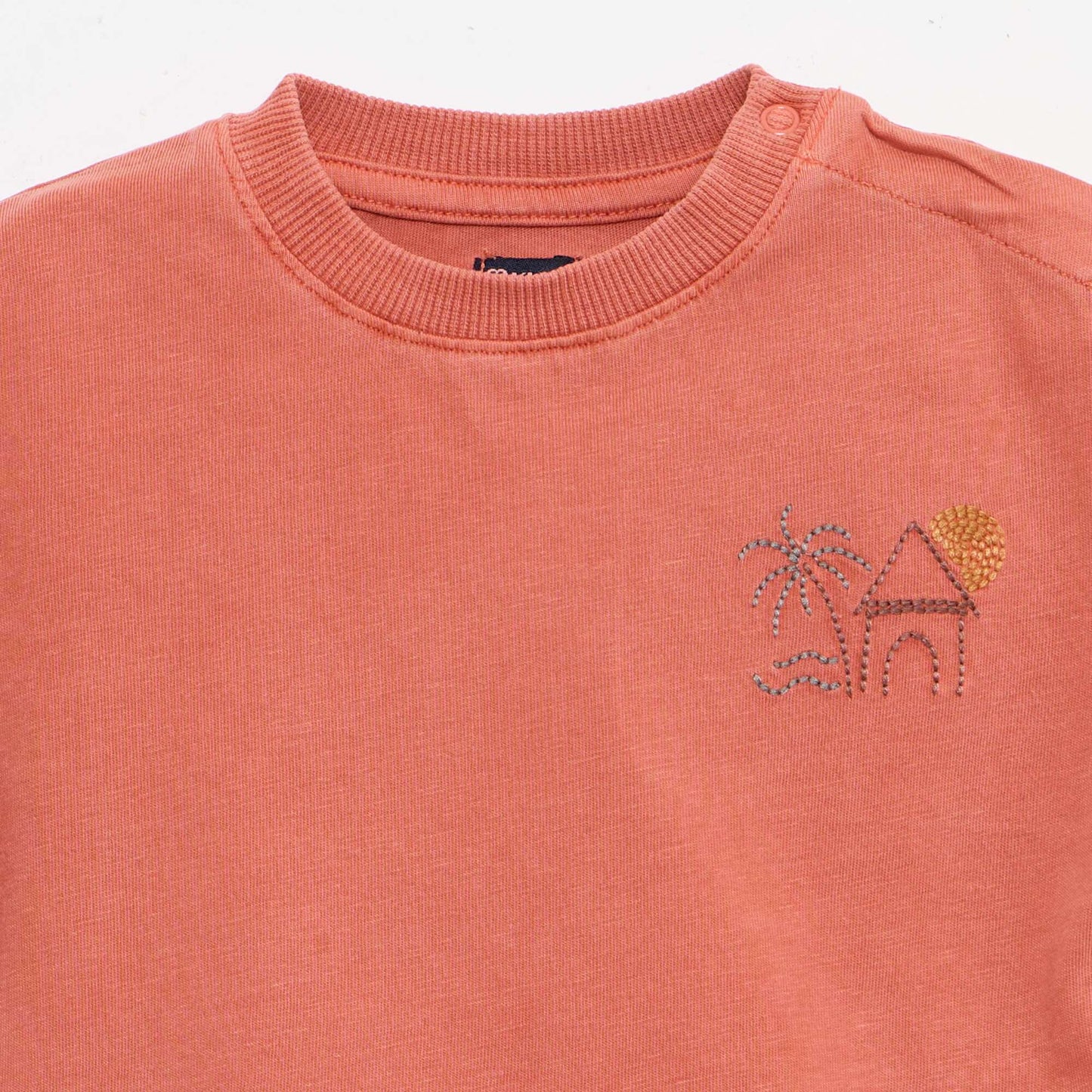 2-Piece Embroidered T-shirt and Shorts Set RED