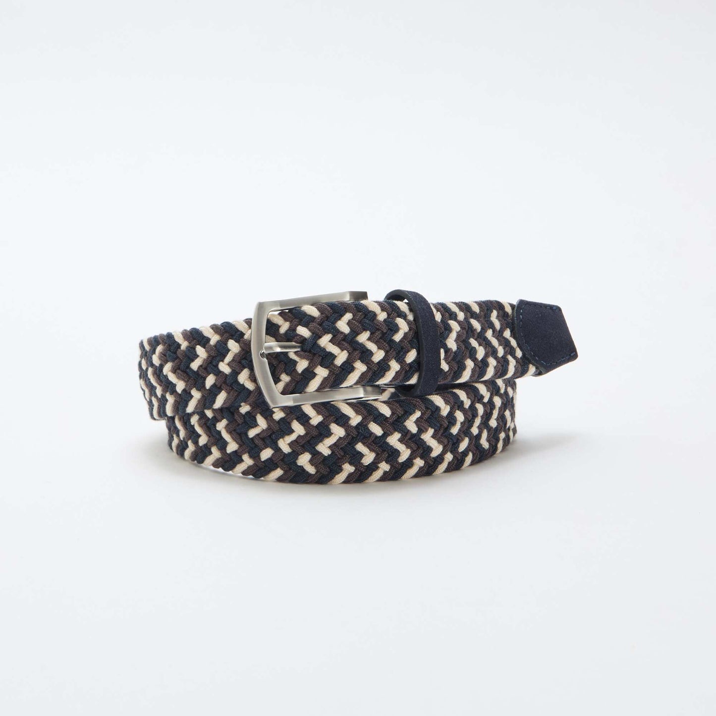 Two-Tone Braided Stretch Belt BLUE