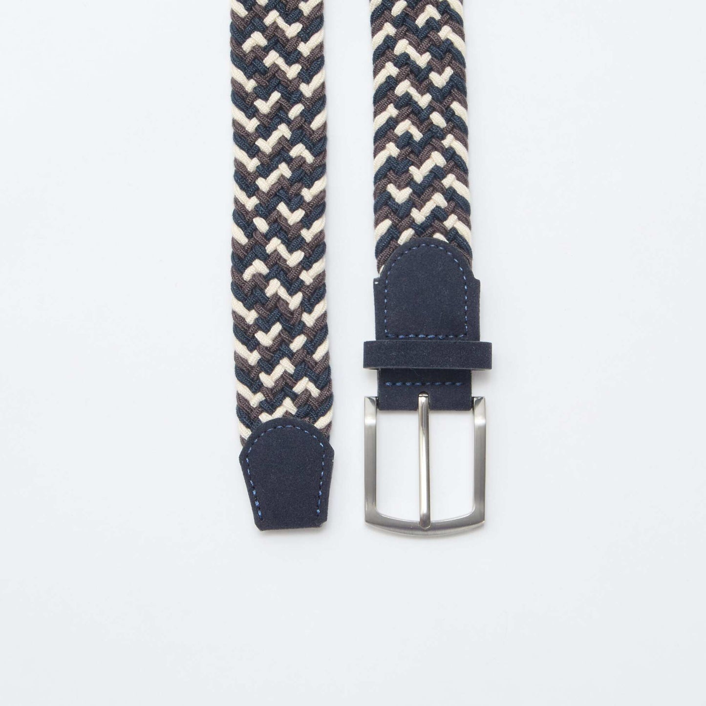 Two-Tone Braided Stretch Belt BLUE
