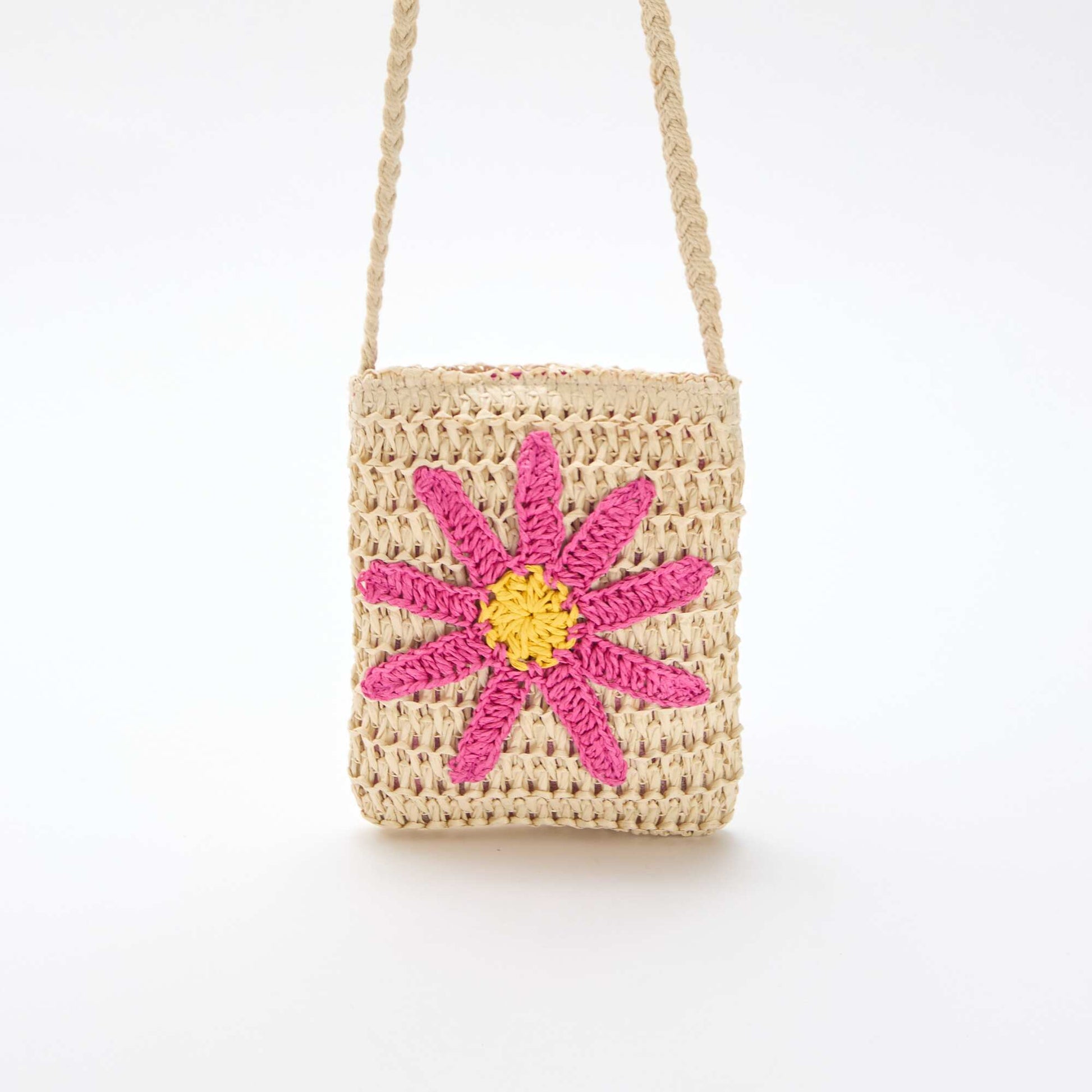 Braided Phone Pouch PINK