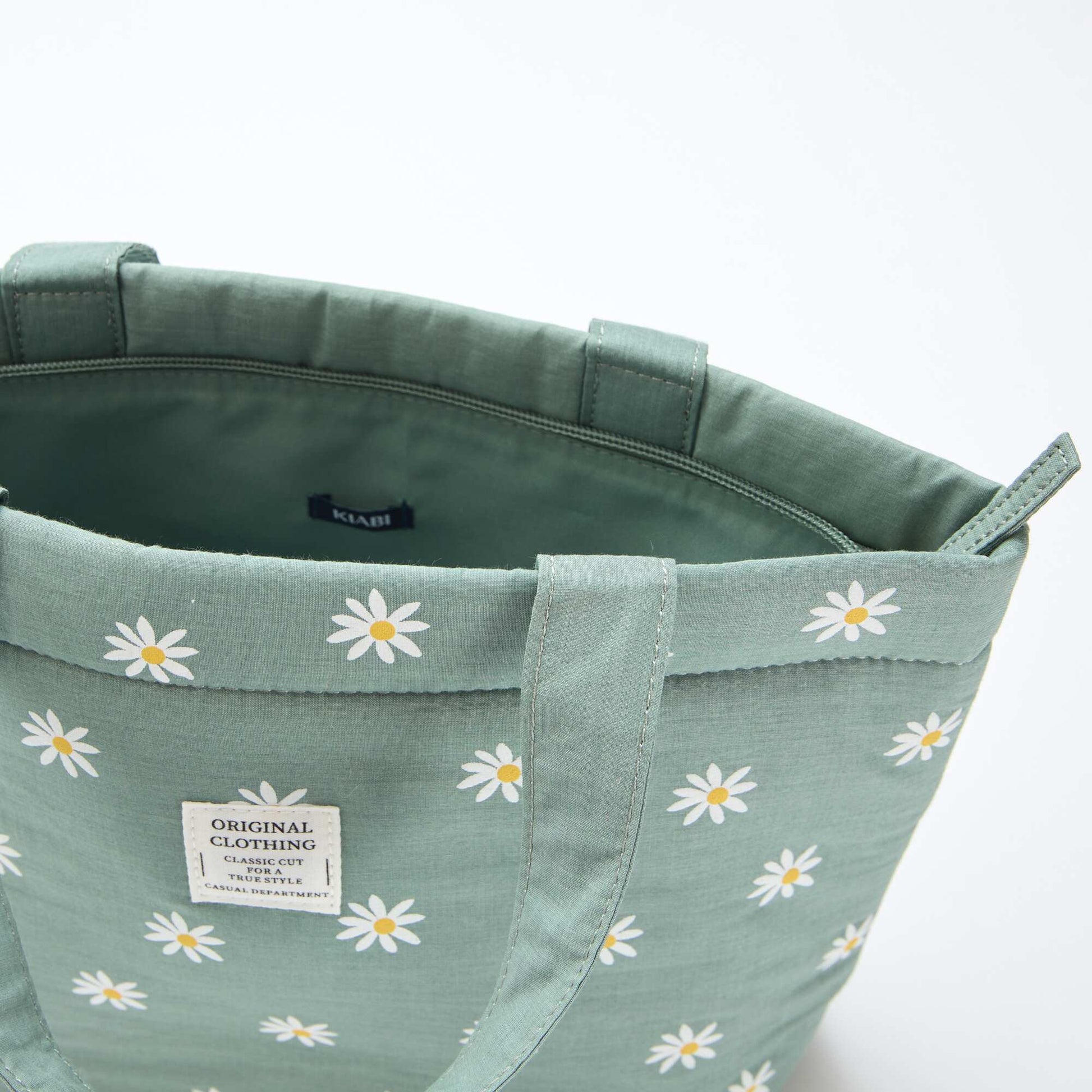 Padded Canvas Tote Bag GREEN