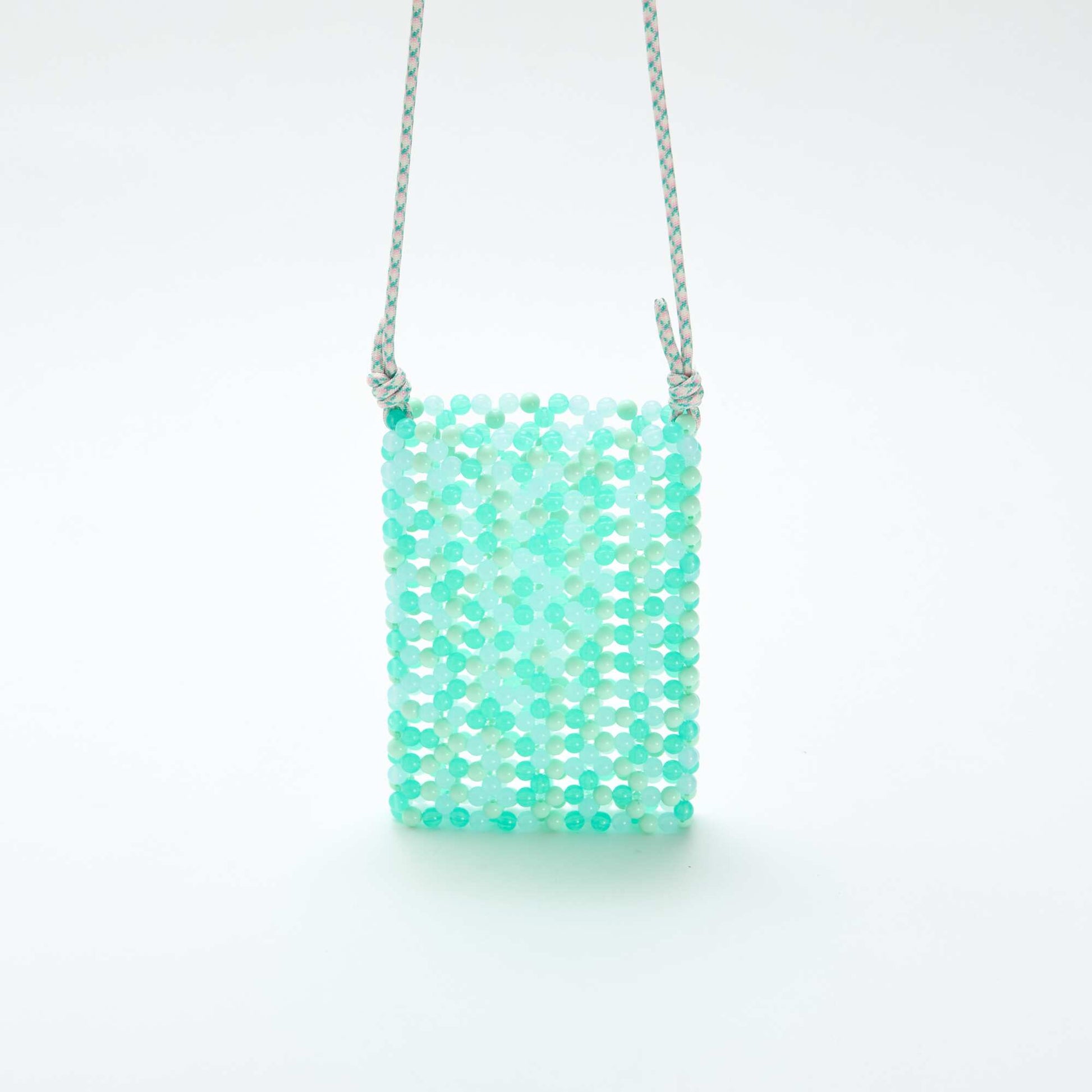 Beaded Phone Pouch GREEN
