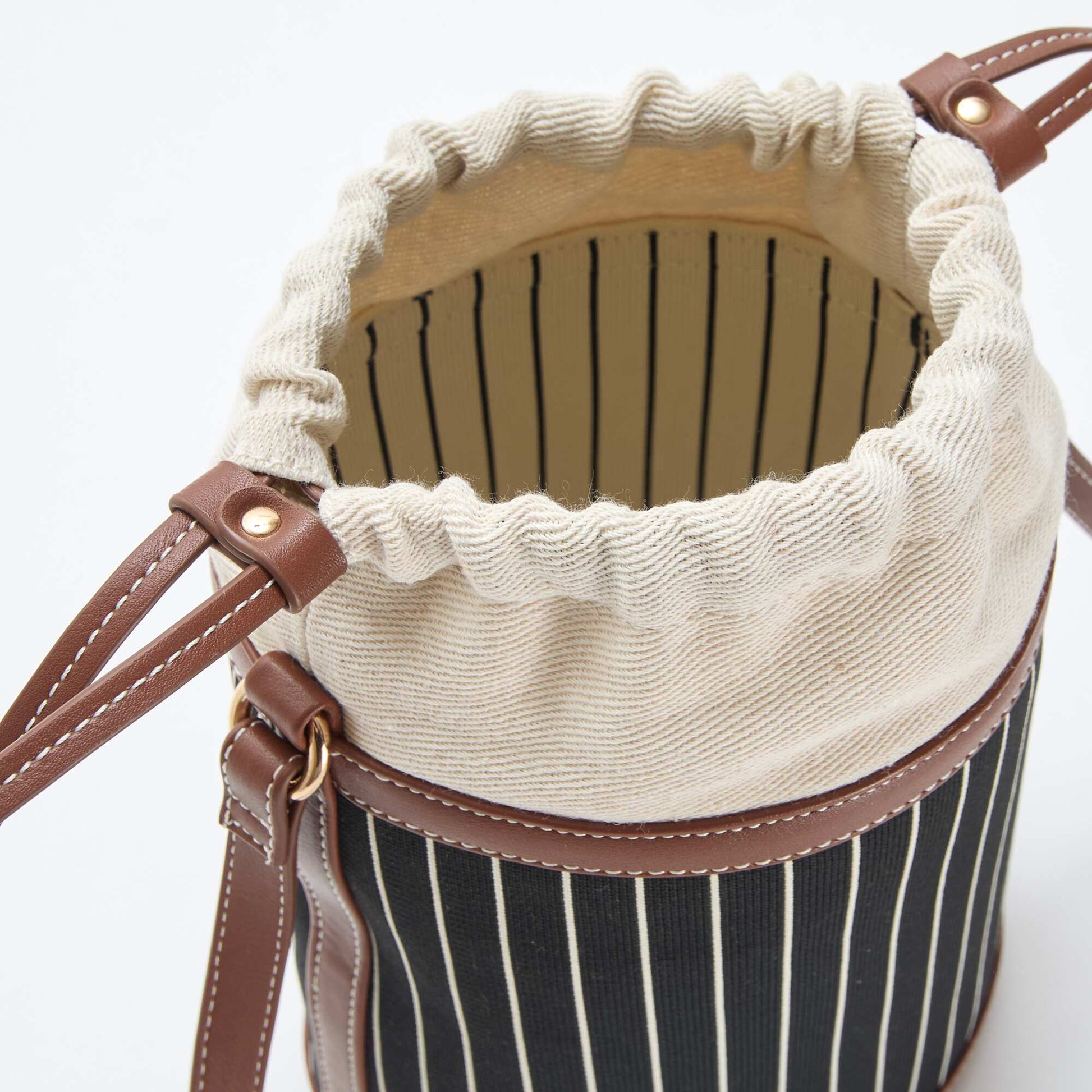 Fabric Bucket Bag BLACK