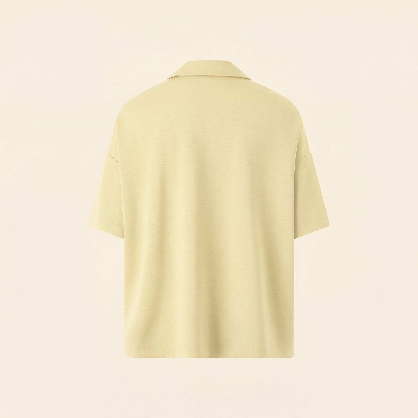 Oversized Sports Polo Shirt YELLOW