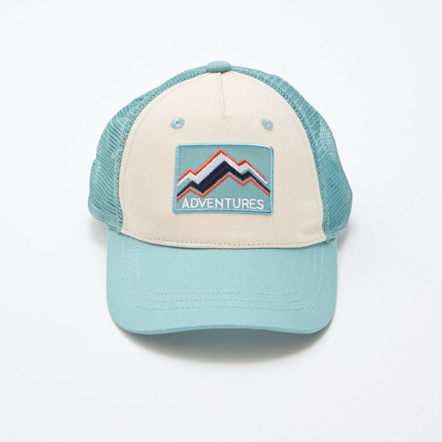 Mesh Cap with Front Embroidery BLUE