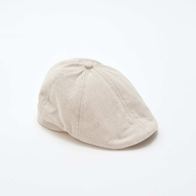 Cotton and Linen Newsboy Cap BEIGE