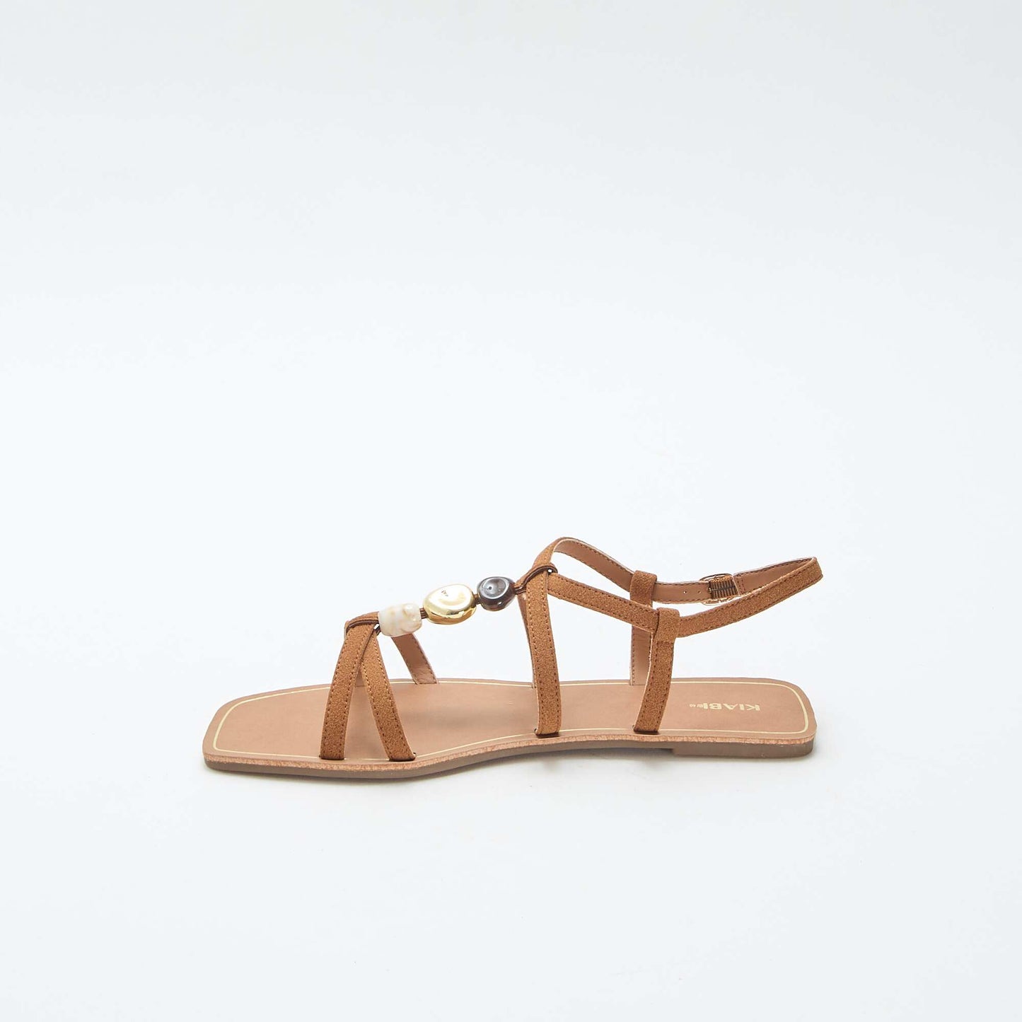 Jewel-Detail Sandals BROWN