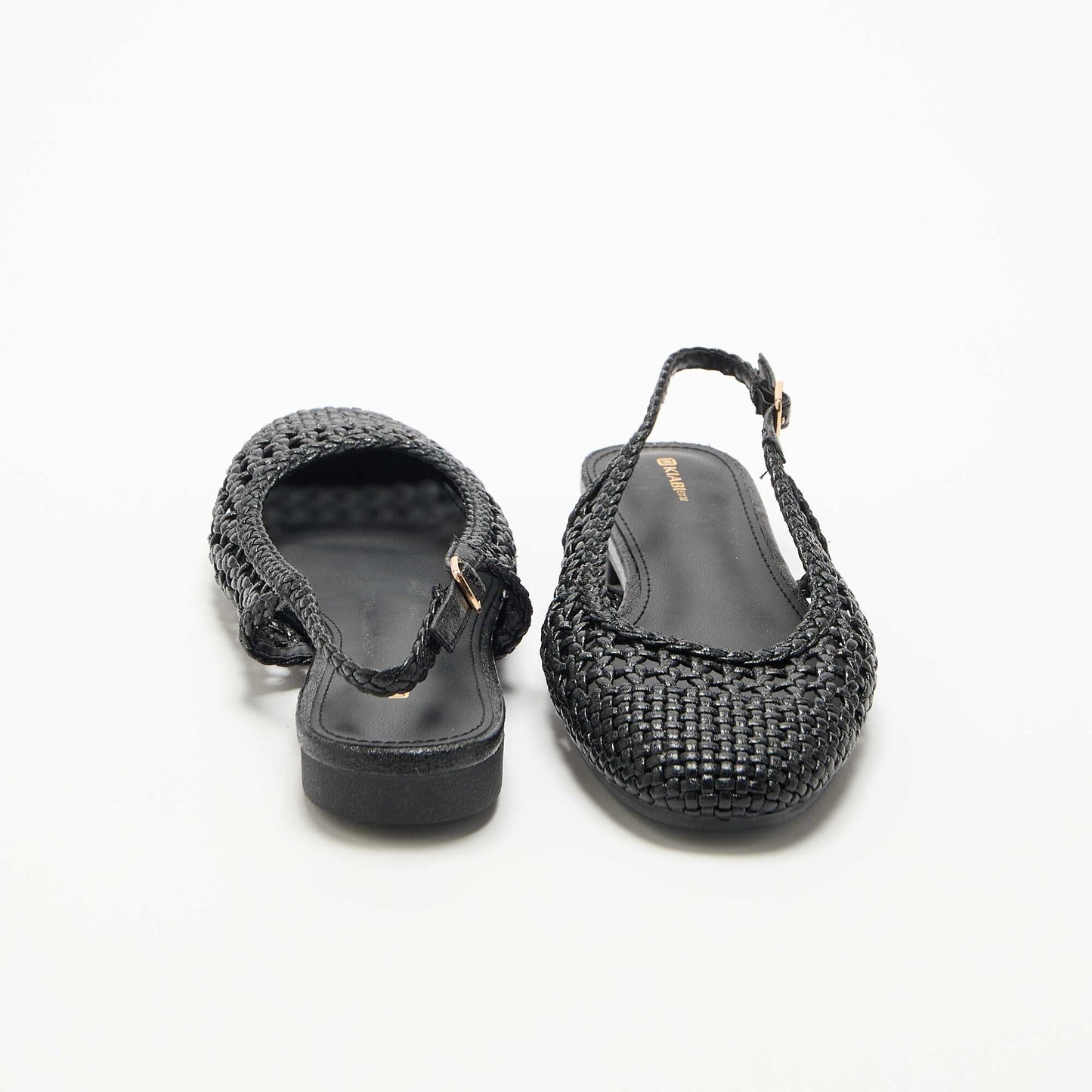 Braided Open Ballet Flats BLACK