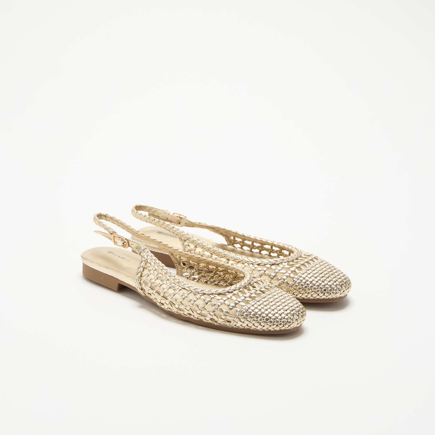 Braided Open Ballet Flats YELLOW
