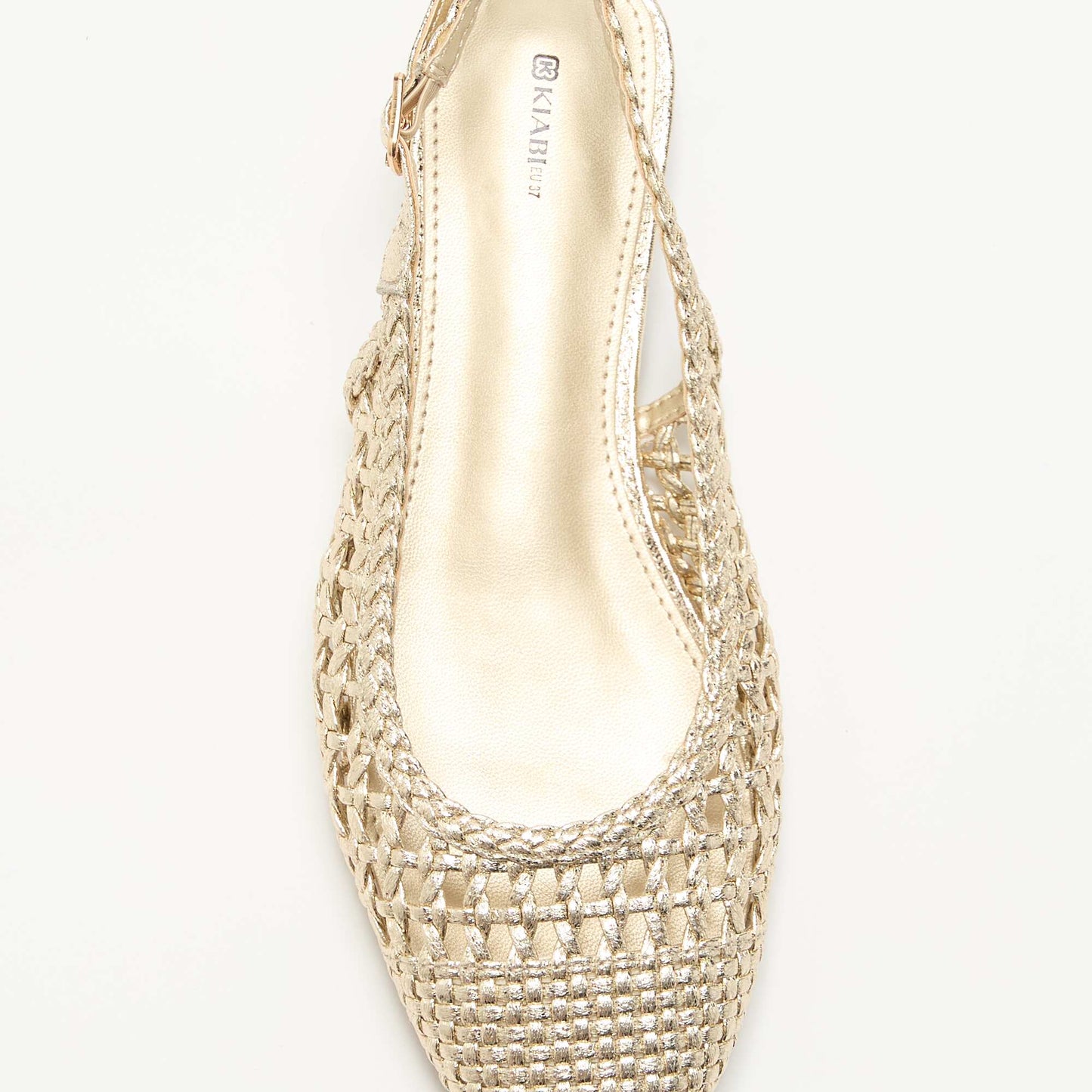 Braided Open Ballet Flats YELLOW