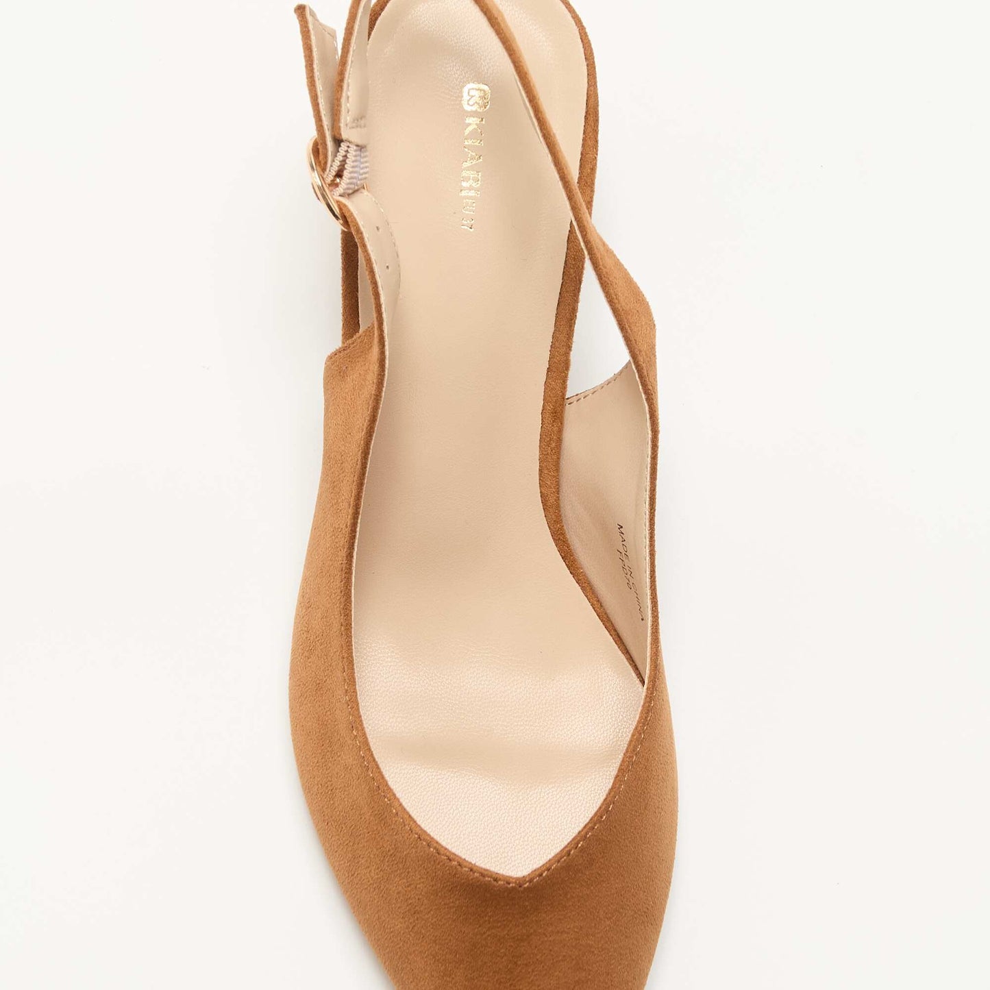 Pointed-Toe Block Heel Pumps BROWN