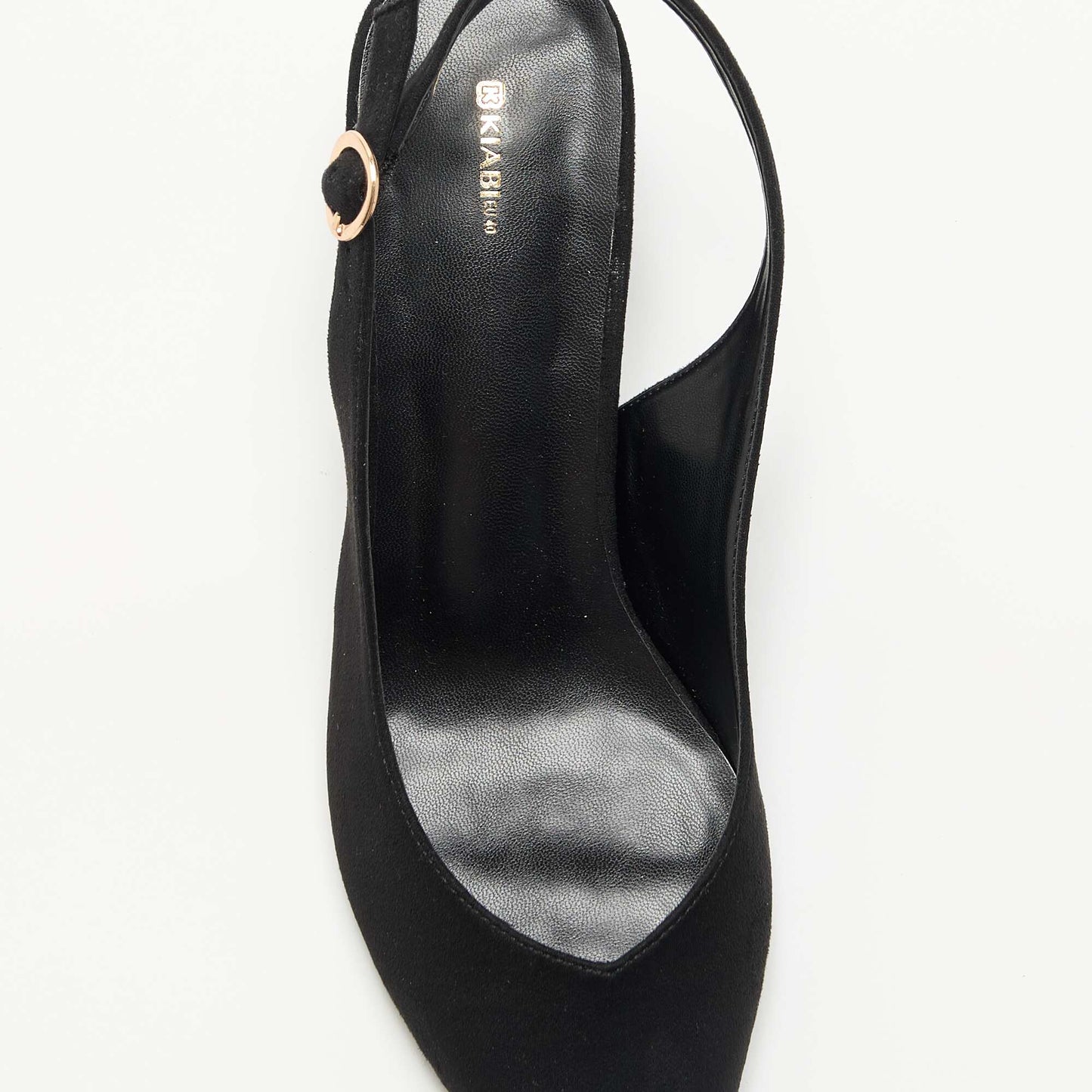 Pointed-Toe Block Heel Pumps BLACK