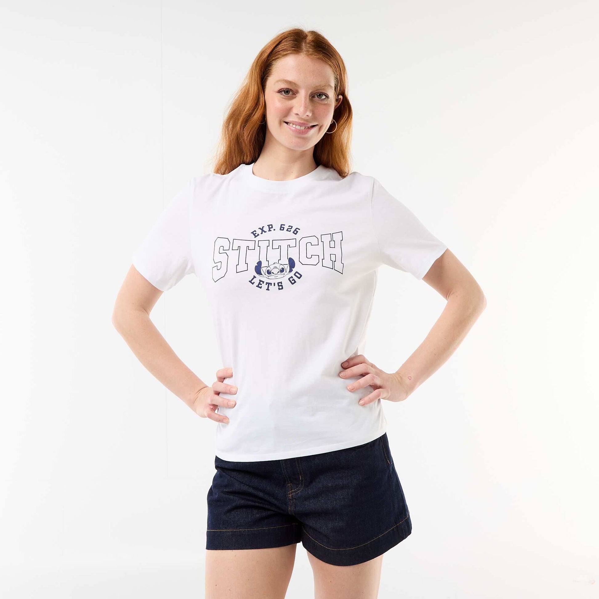'Stitch' 'Disney' T-shirt WHITE