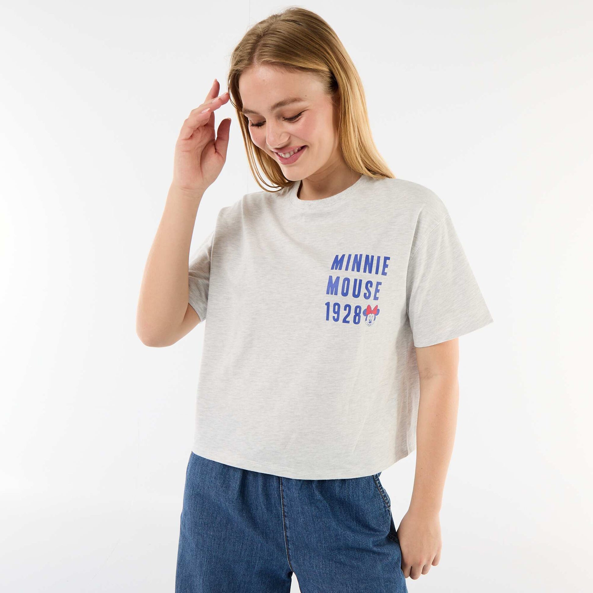 Heathered 'Minnie' T-shirt GREY