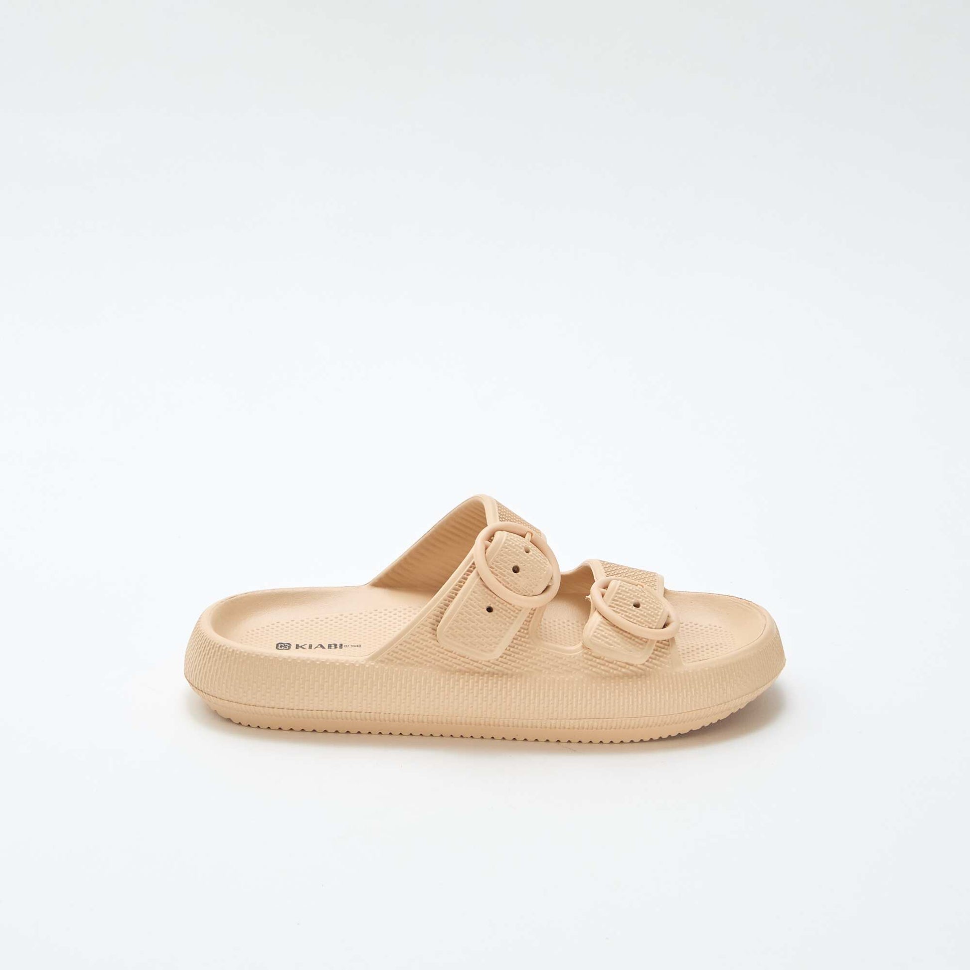 Plain double-strap mules BEIGE