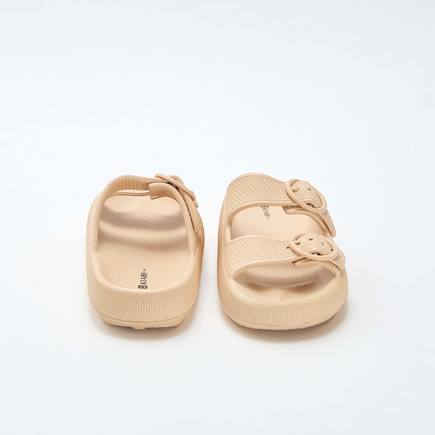 Plain double-strap mules BEIGE