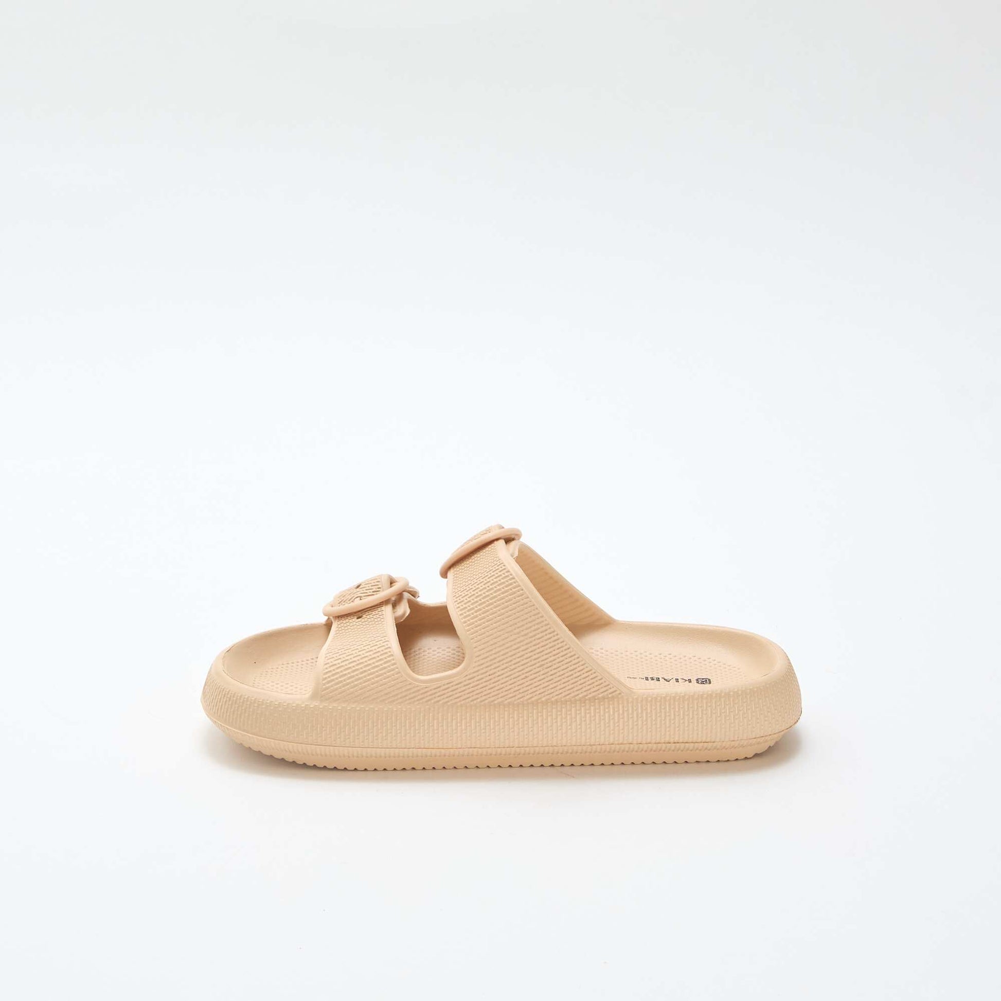 Plain double-strap mules BEIGE