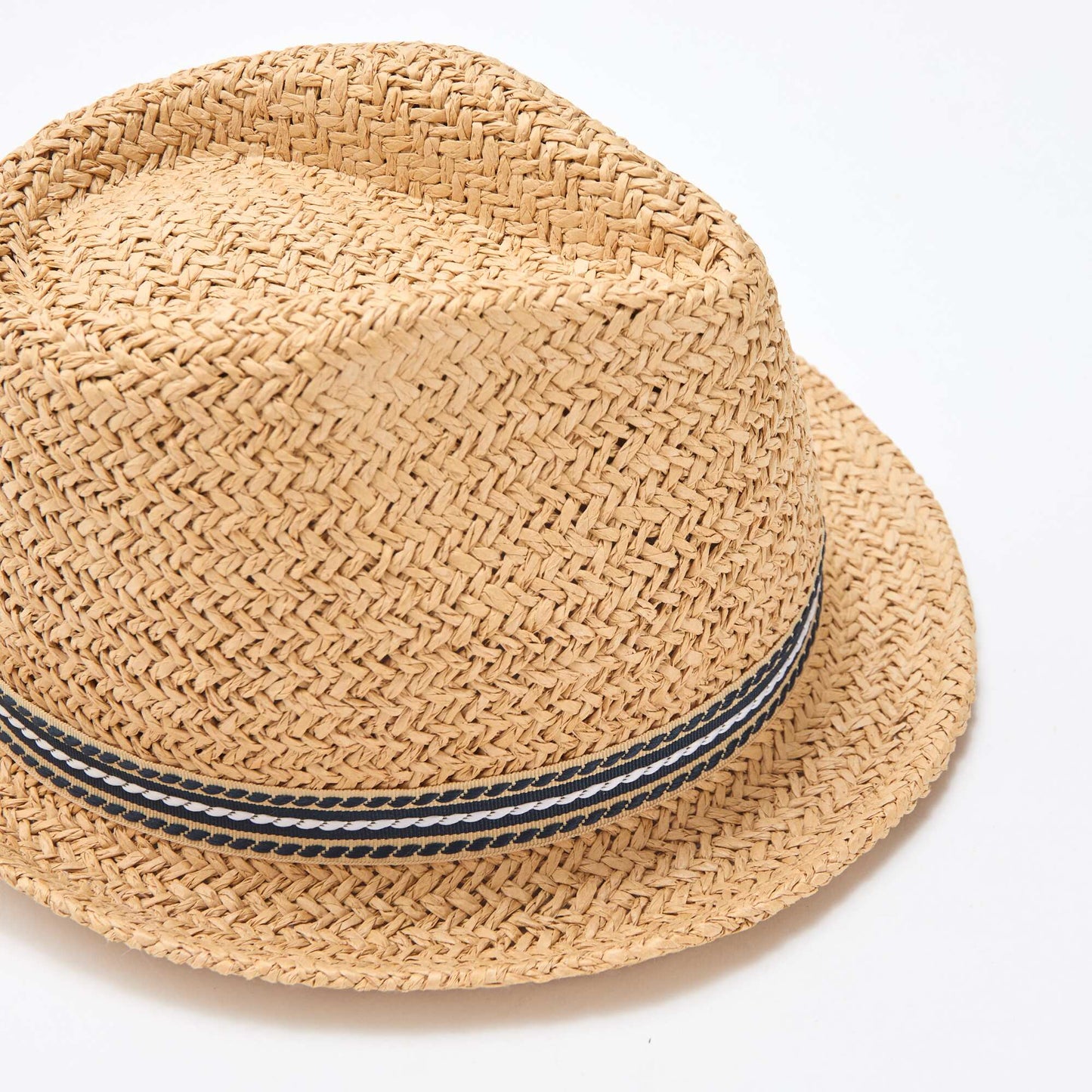 Braided Paper Straw Hat BEIGE