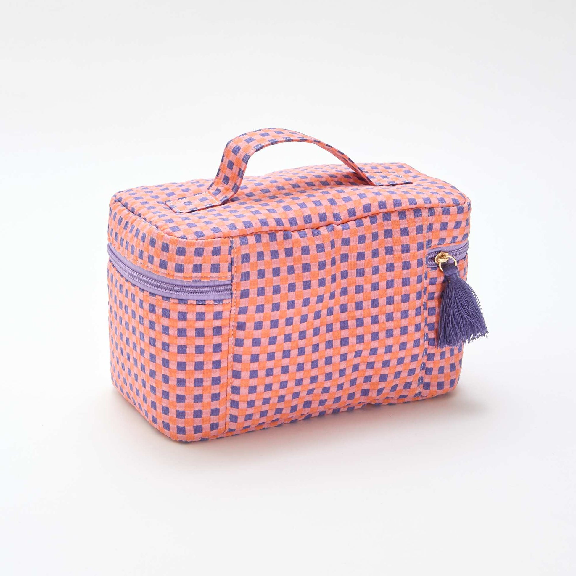 Patterned Vanity Case PURPLE