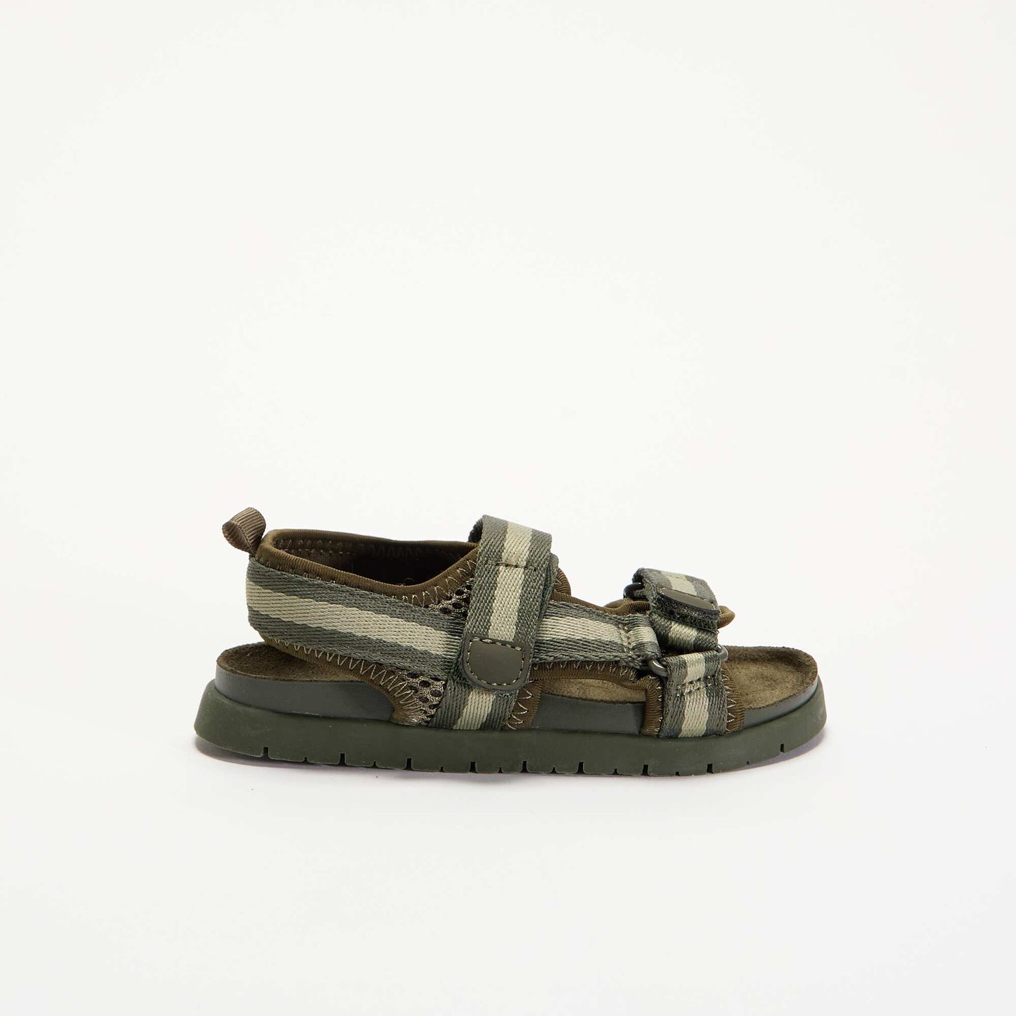 Double strap sandals with hook-and-loop fastening KHAKI