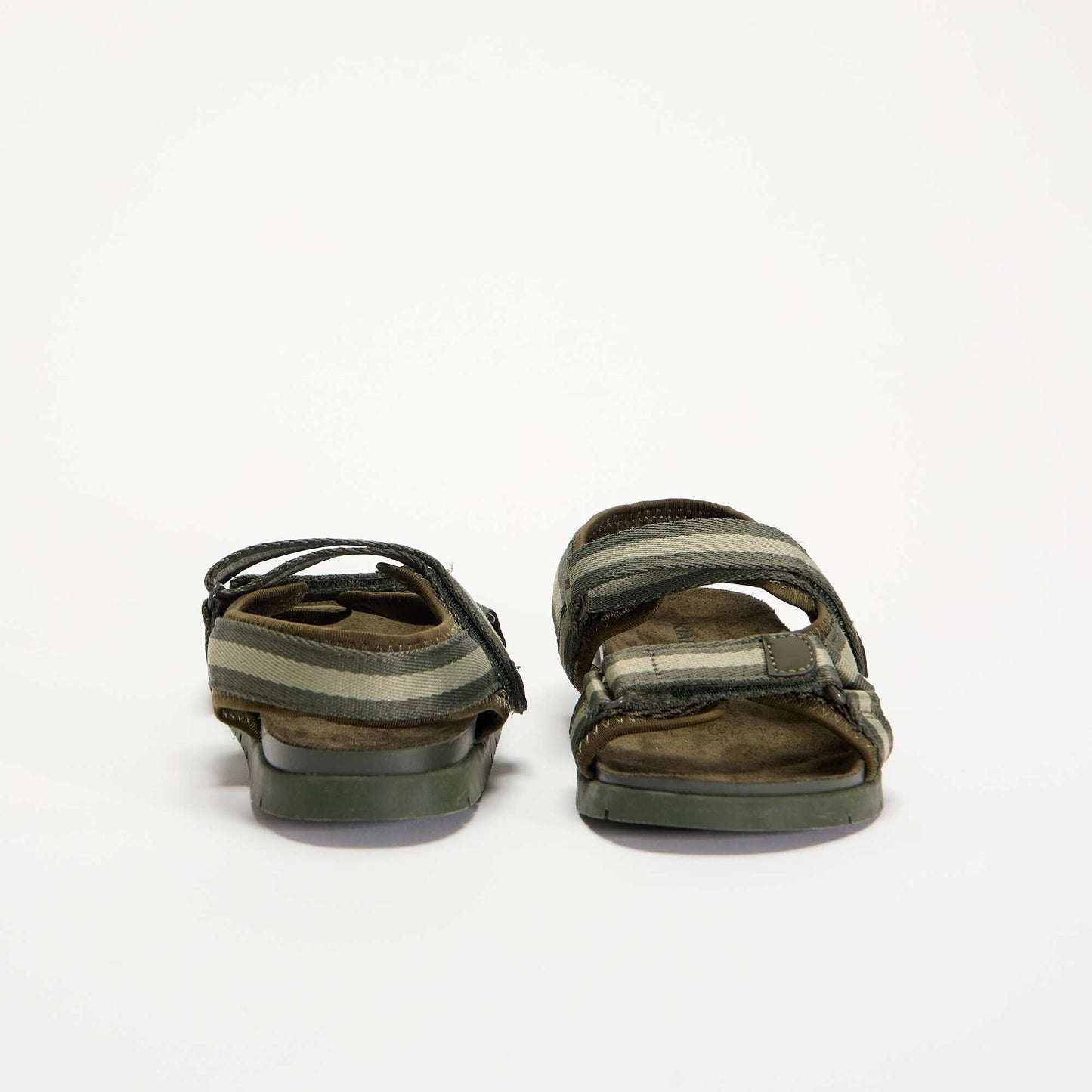 Double strap sandals with hook-and-loop fastening KHAKI