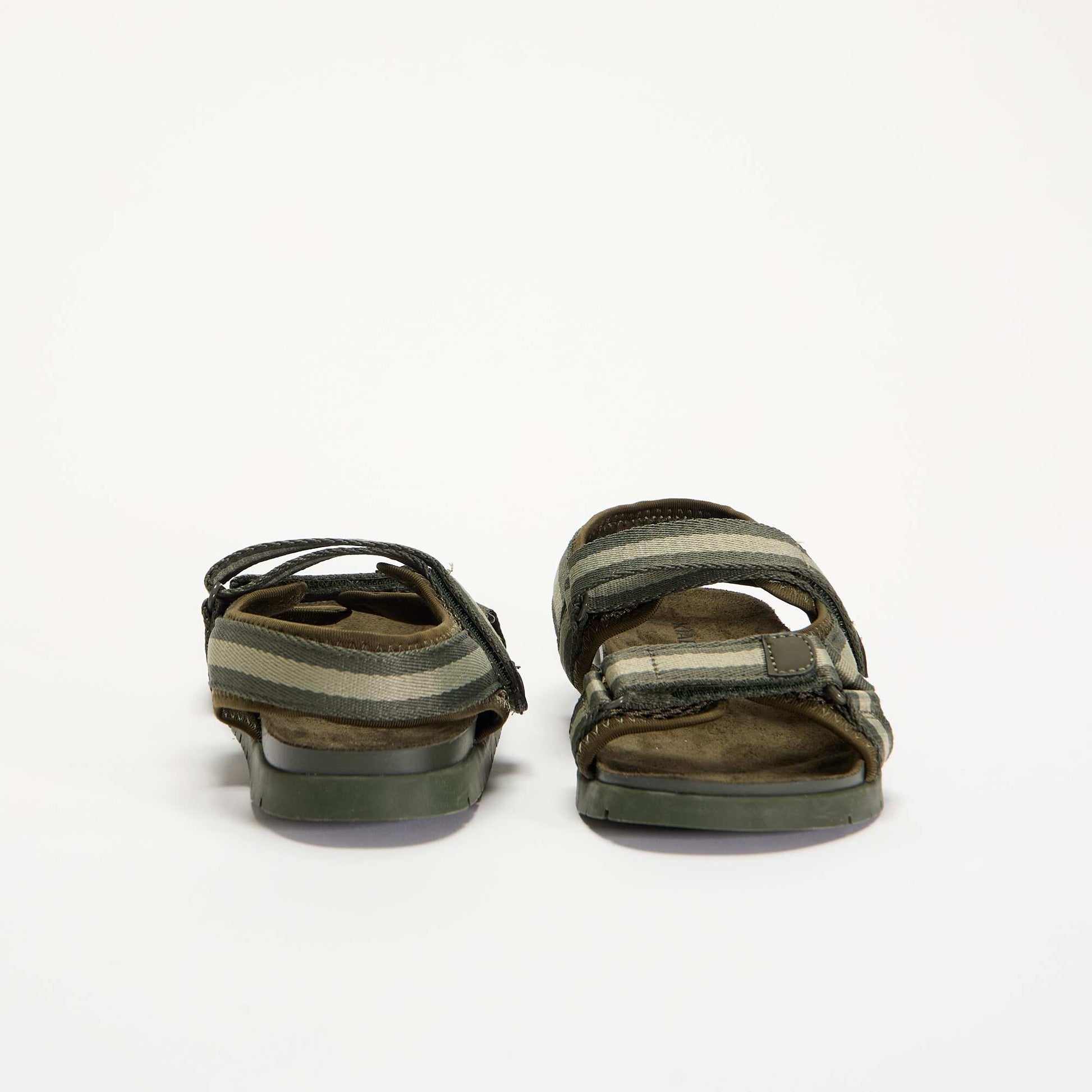 Double strap sandals with hook-and-loop fastening KHAKI