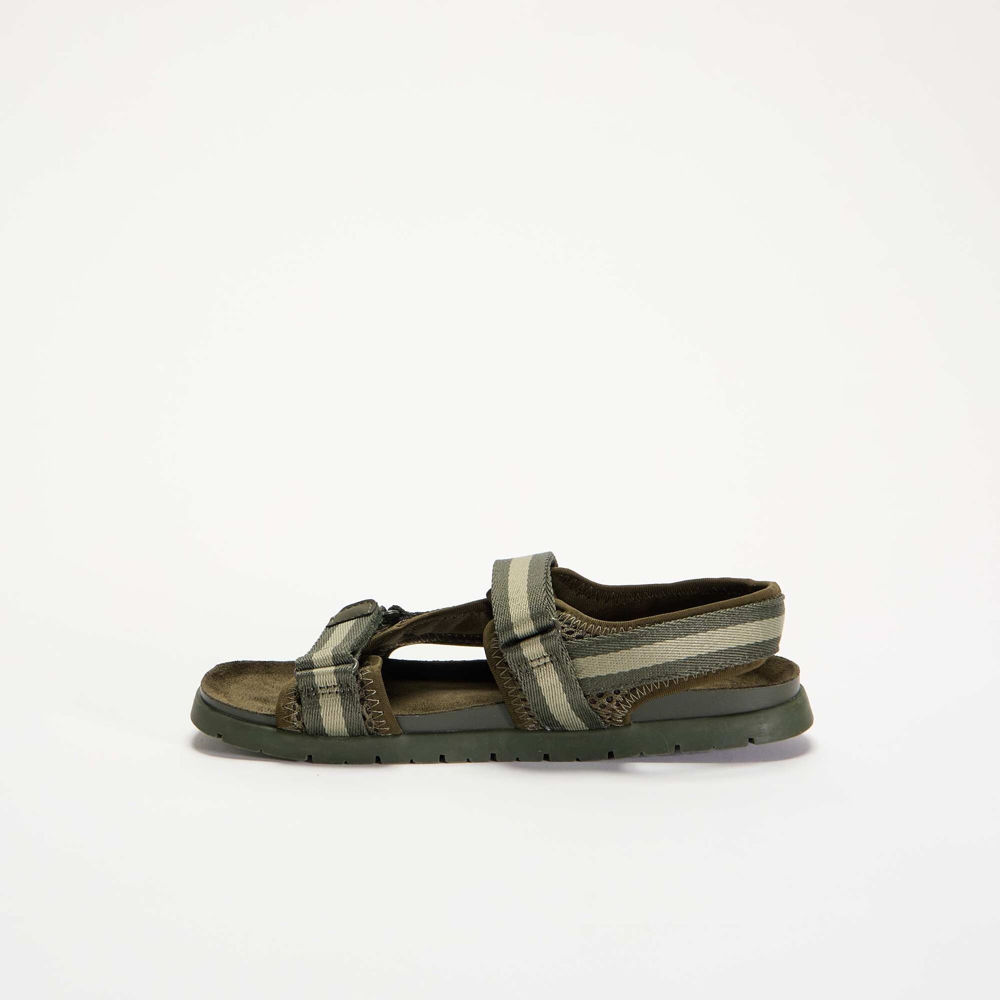 Double strap sandals with hook-and-loop fastening KHAKI