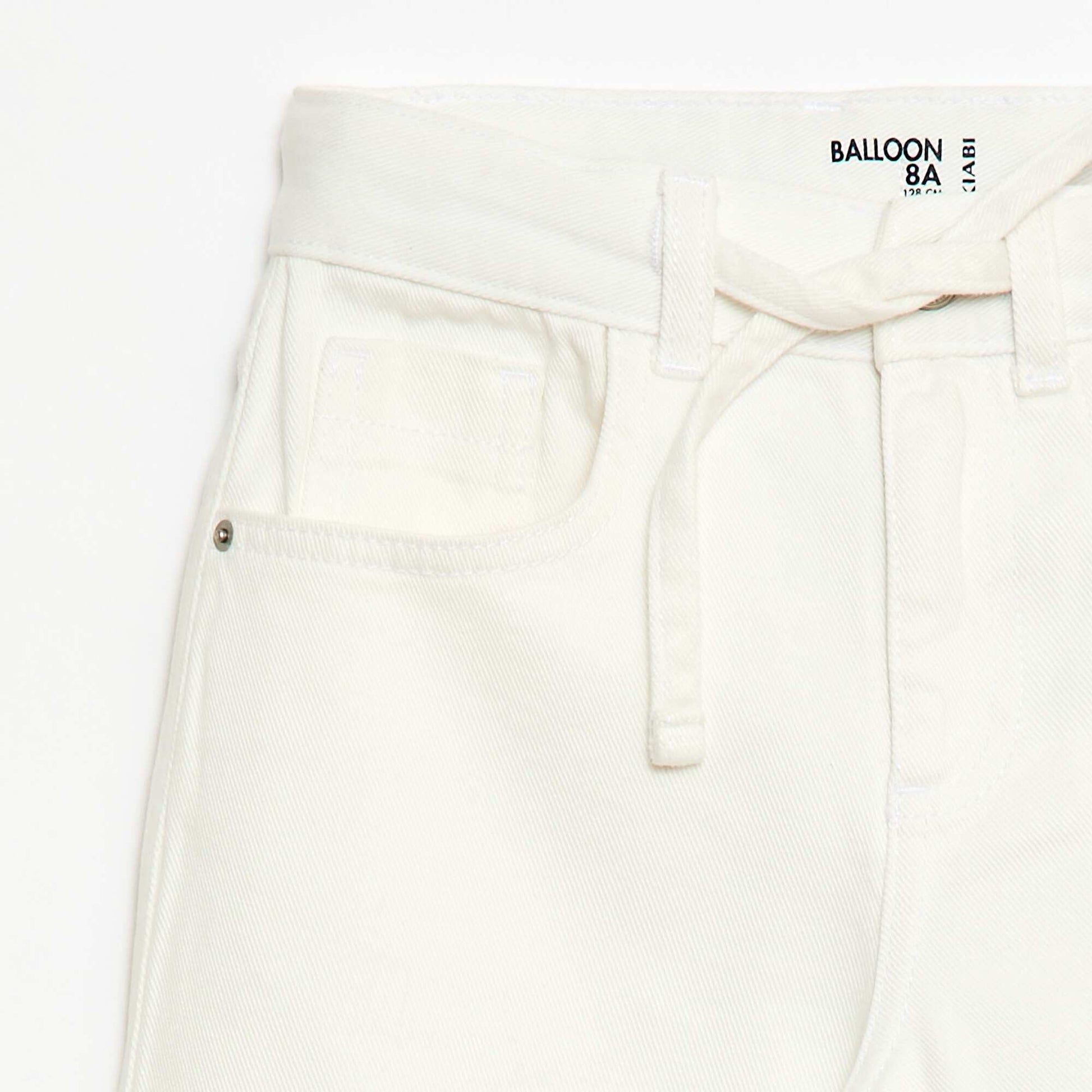 Barrel fit jeans WHITE