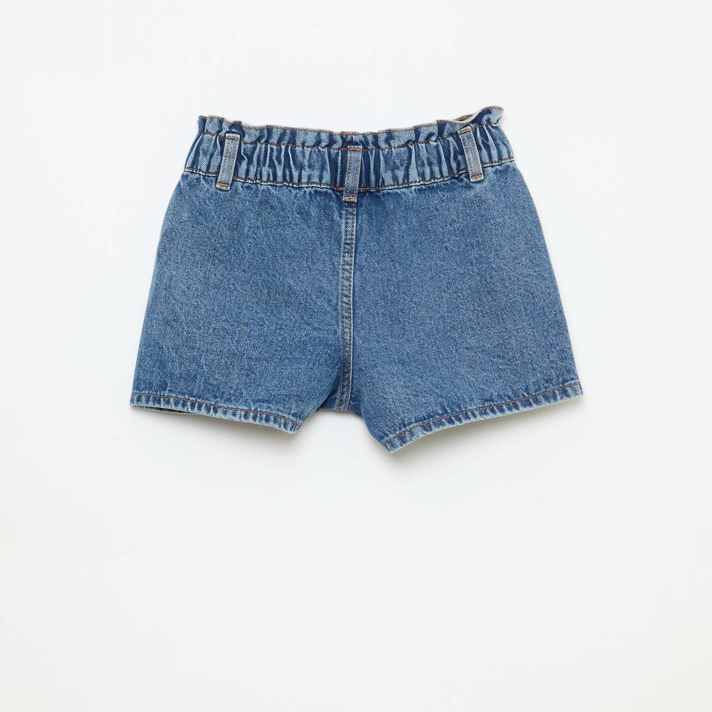 Paper Bag Denim Shorts BLUE