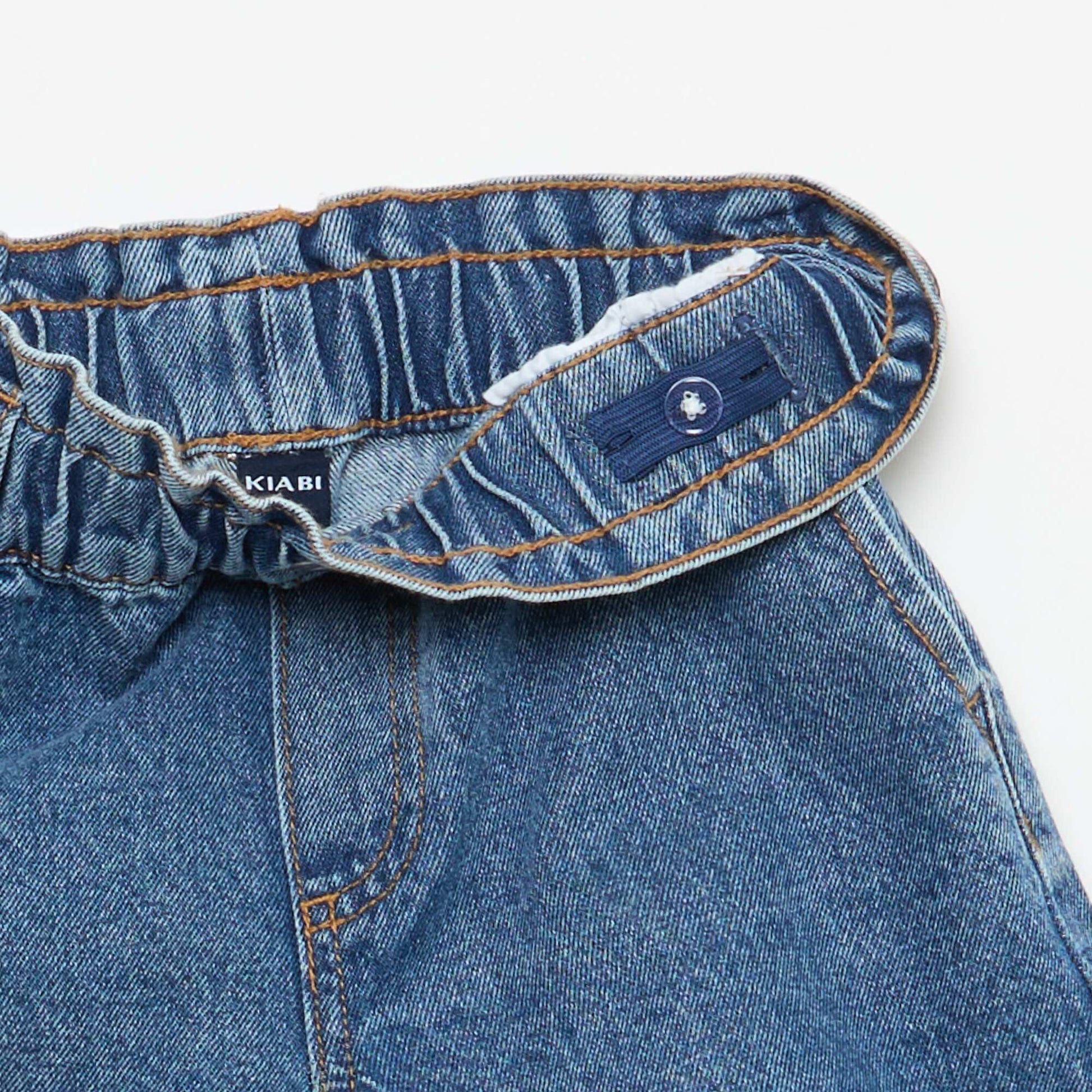 Paper Bag Denim Shorts BLUE