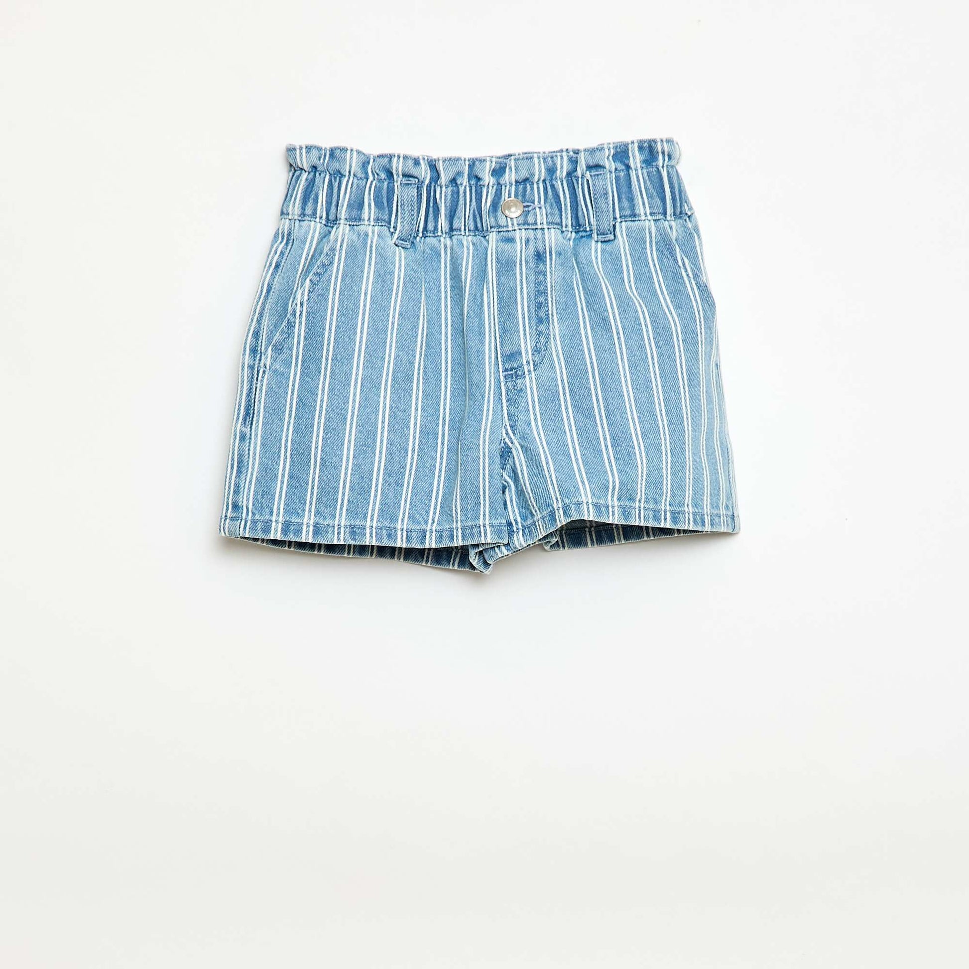 Paper Bag Denim Shorts BLUE