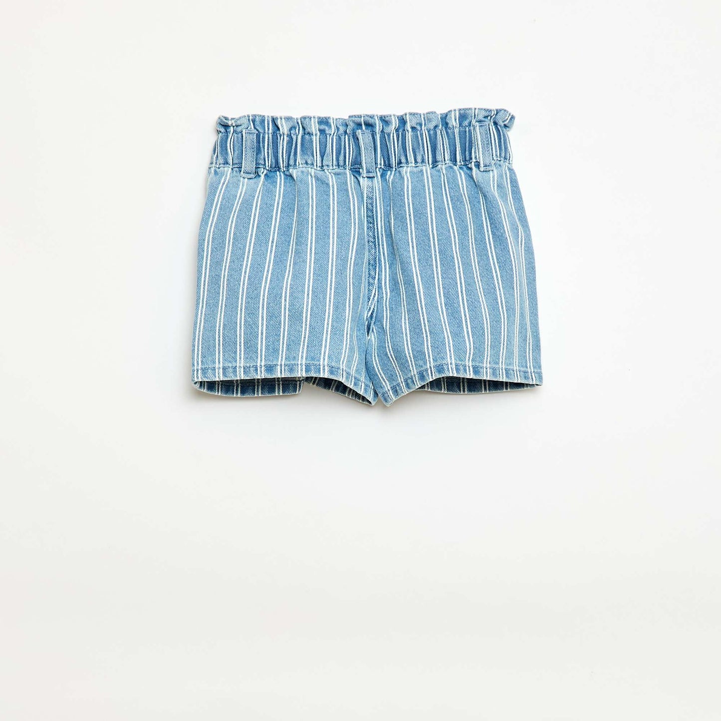 Paper Bag Denim Shorts BLUE