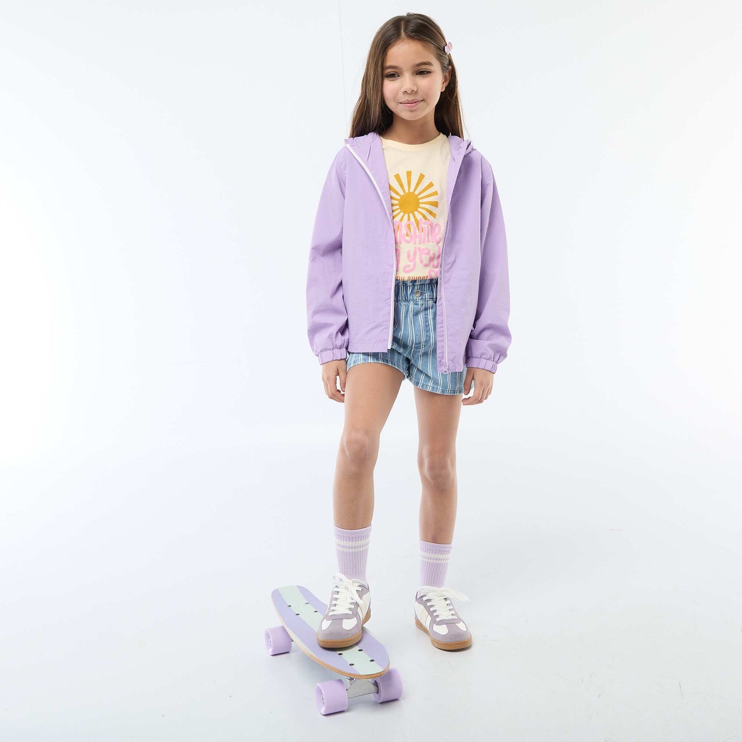 Paper Bag Denim Shorts BLUE