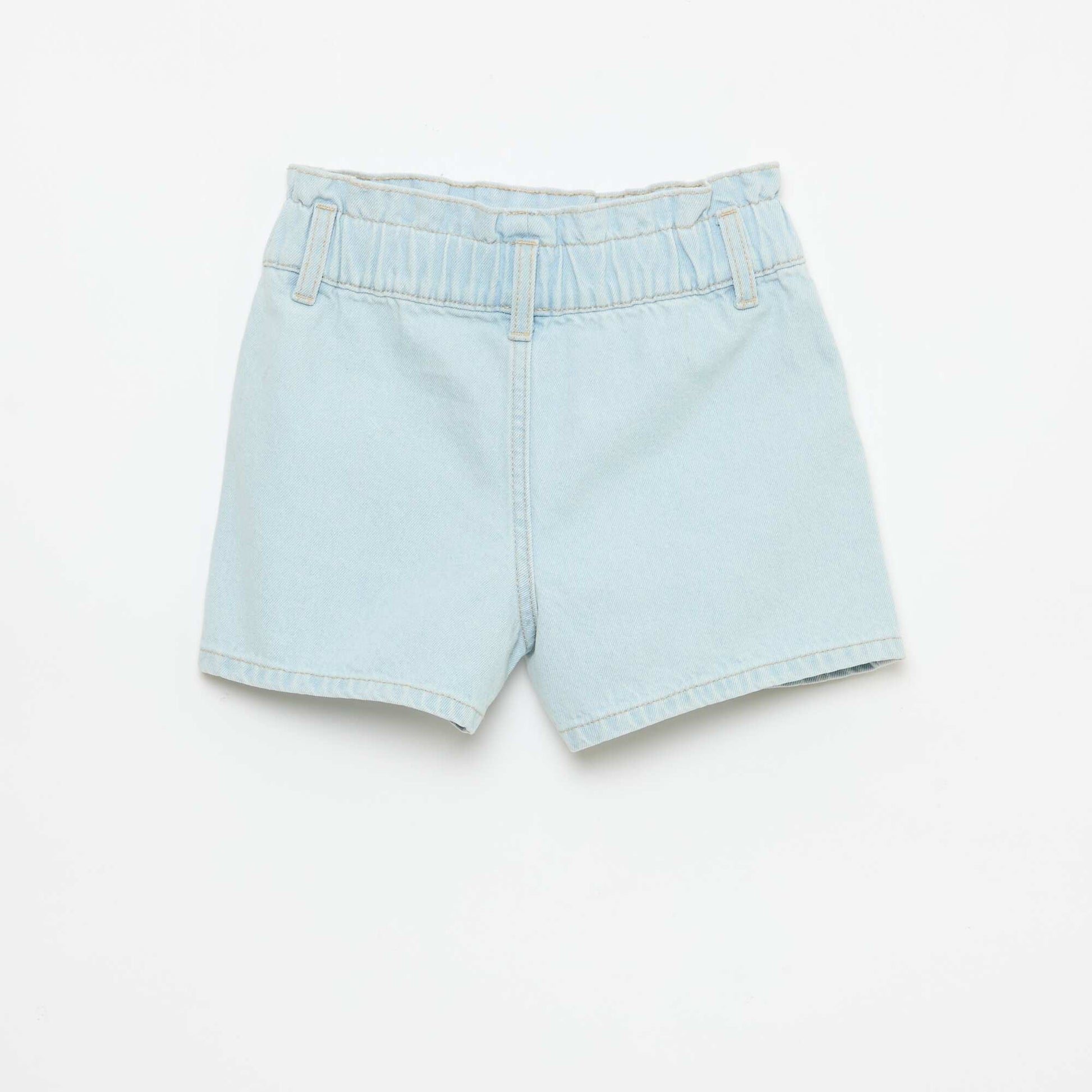 Paper Bag Denim Shorts BLUE