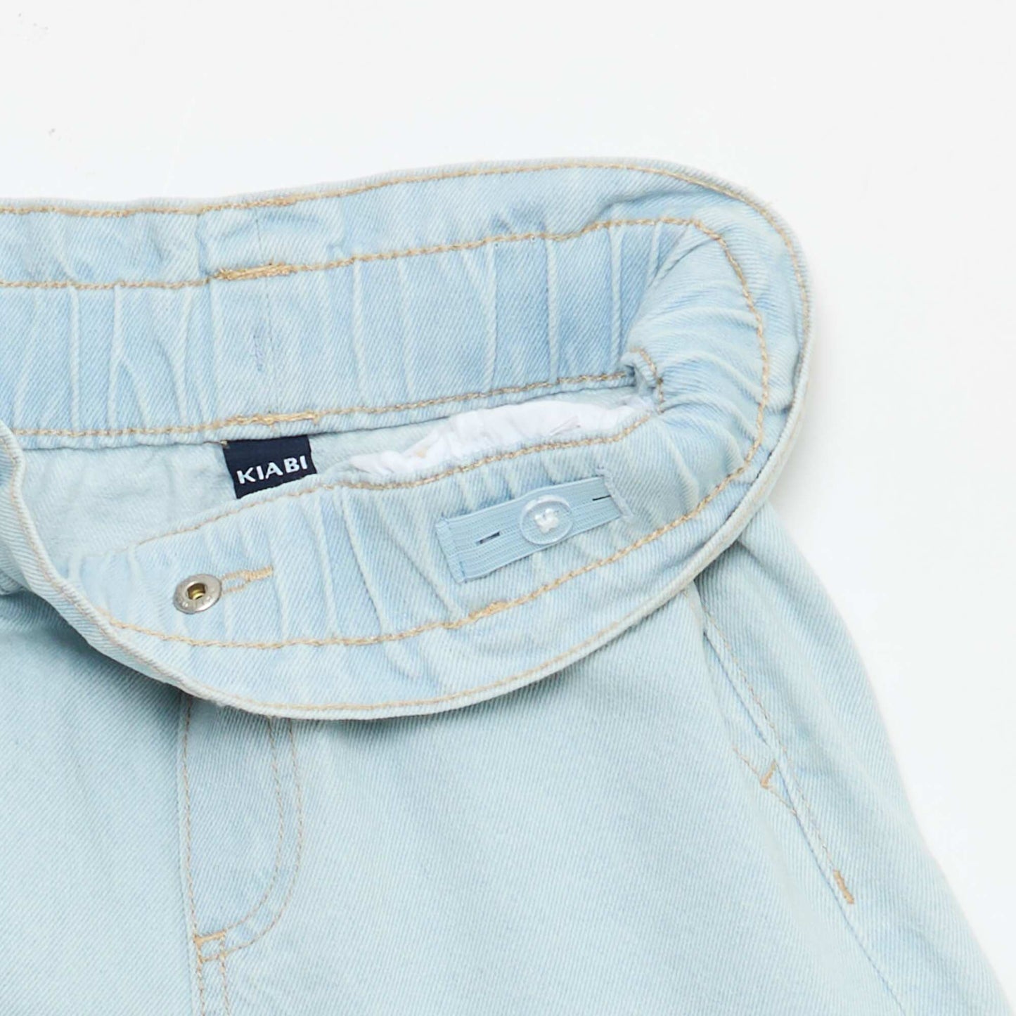 Paper Bag Denim Shorts BLUE
