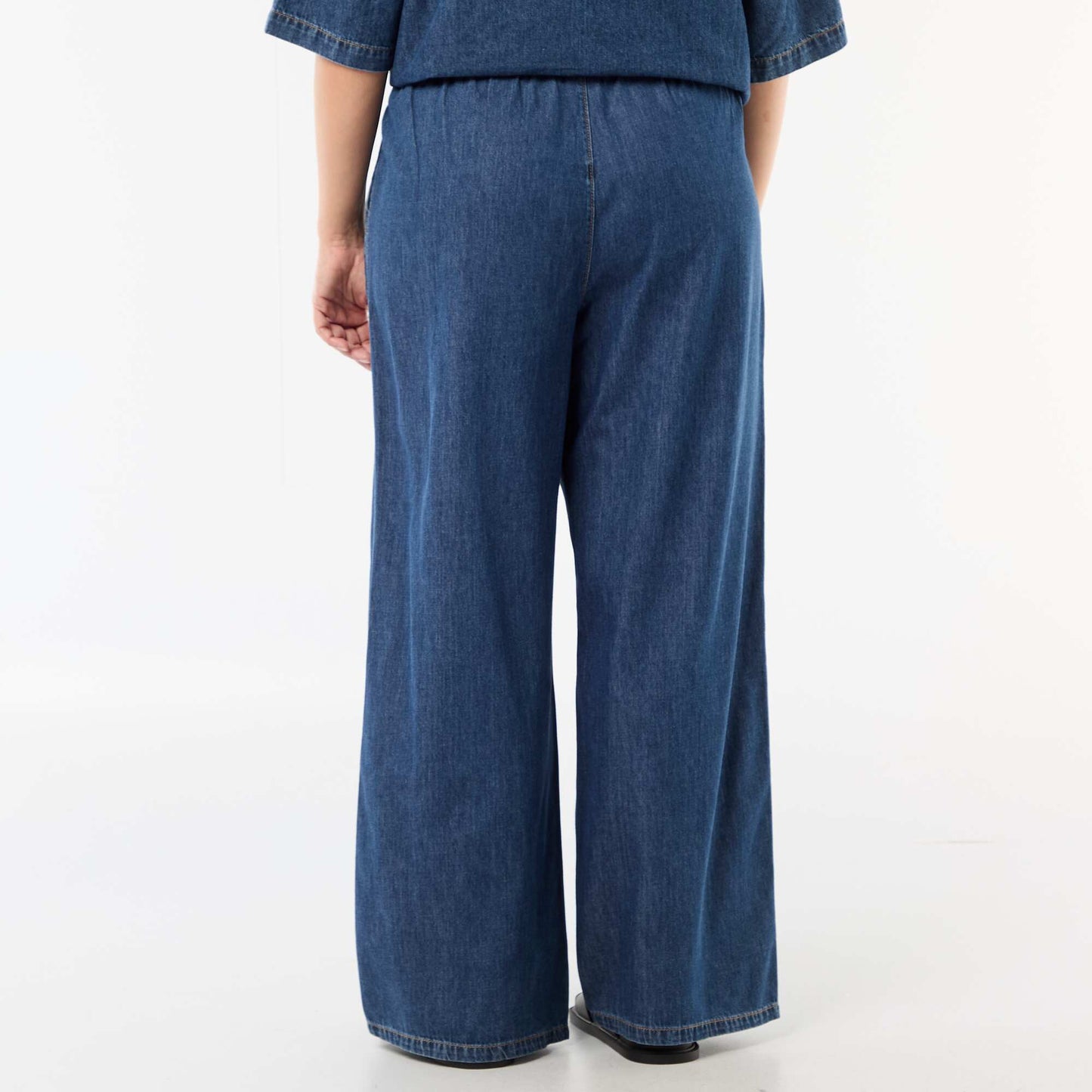 Wide-Leg Trousers with 2 Pockets BLUE