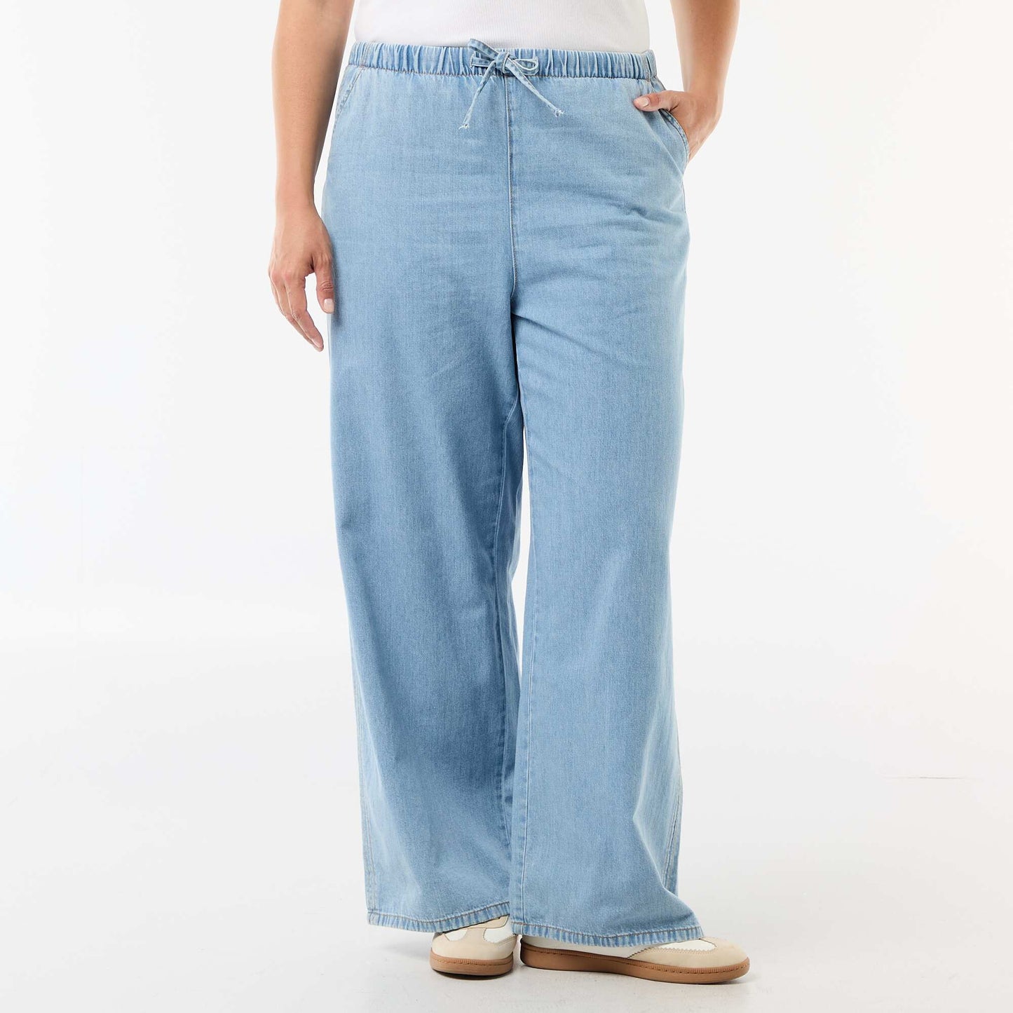 Wide-Leg Trousers with 2 Pockets BLUE