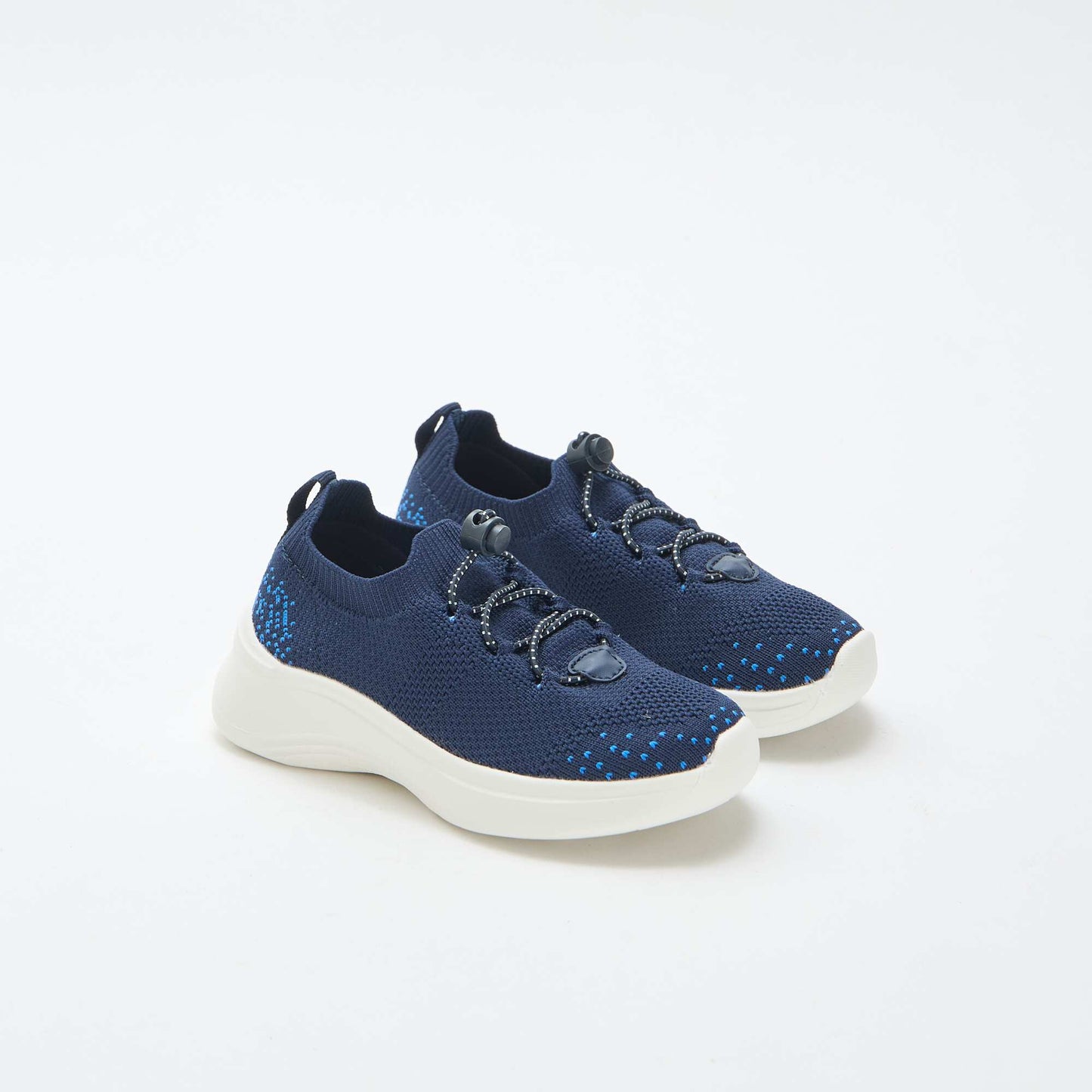 Adjustable Flyknit Sneakers with Stopper BLUE
