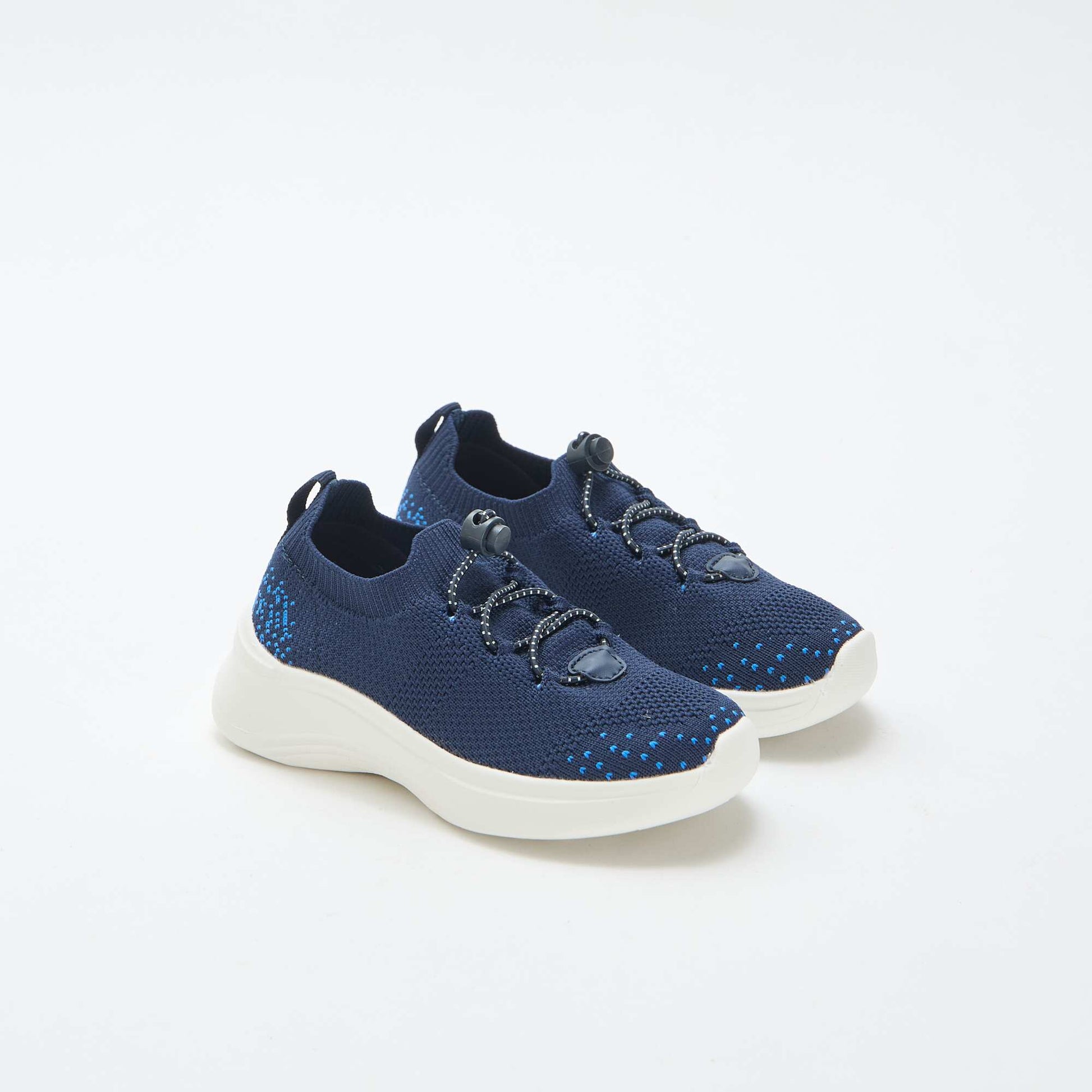 Adjustable Flyknit Sneakers with Stopper BLUE