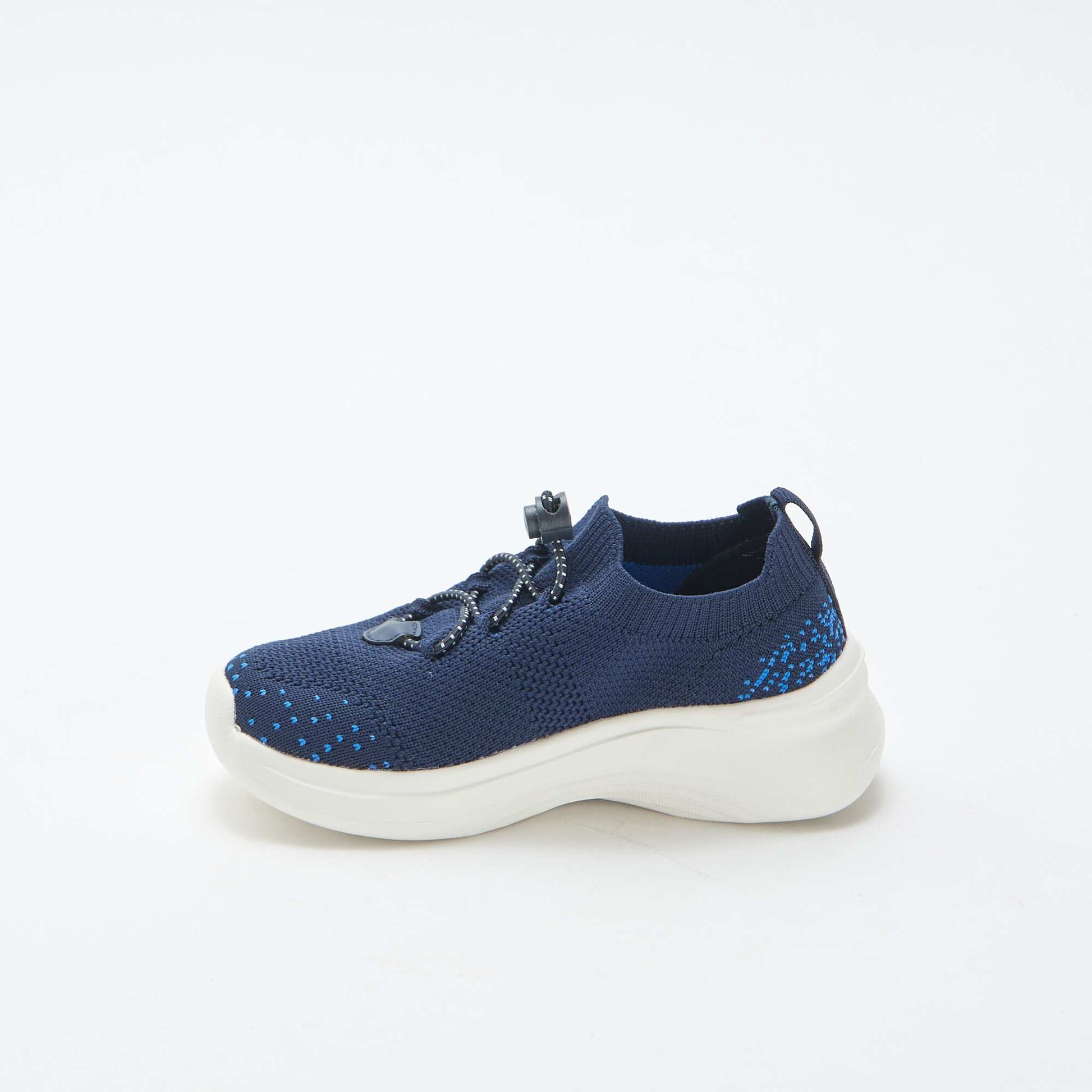 Adjustable Flyknit Sneakers with Stopper BLUE